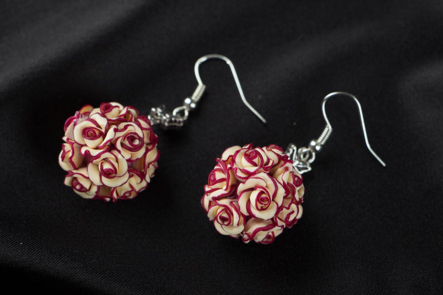 Earrings with rose charms  photo 1