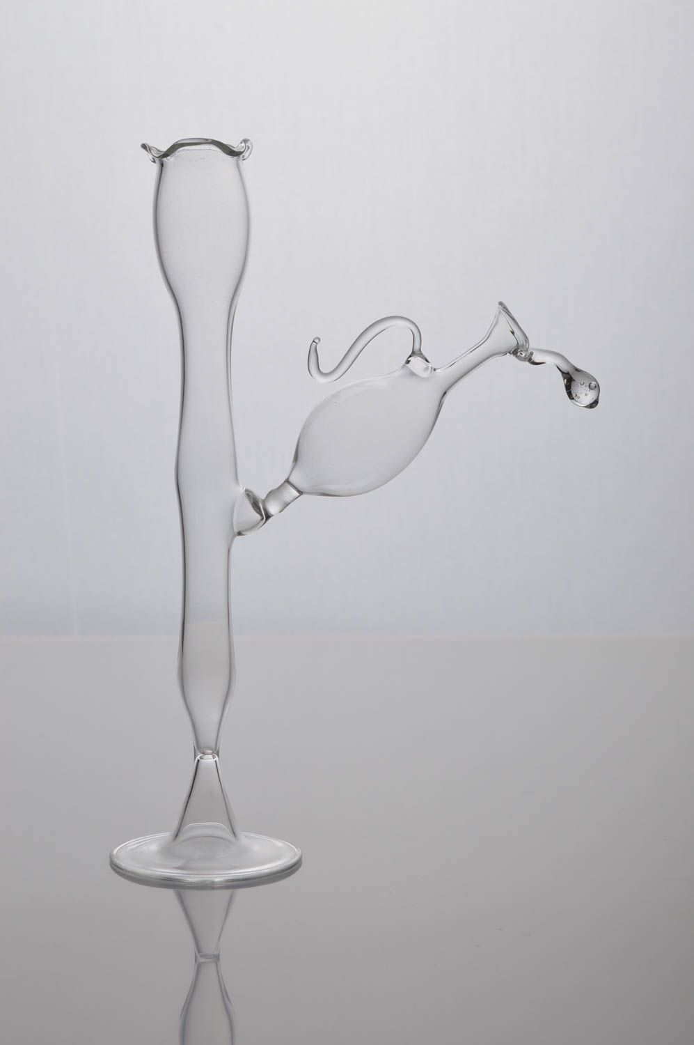 Handmade Deko Tisch Kerzenständer Geschenk Idee Kerzenhalter aus Glas Wassermann foto 4