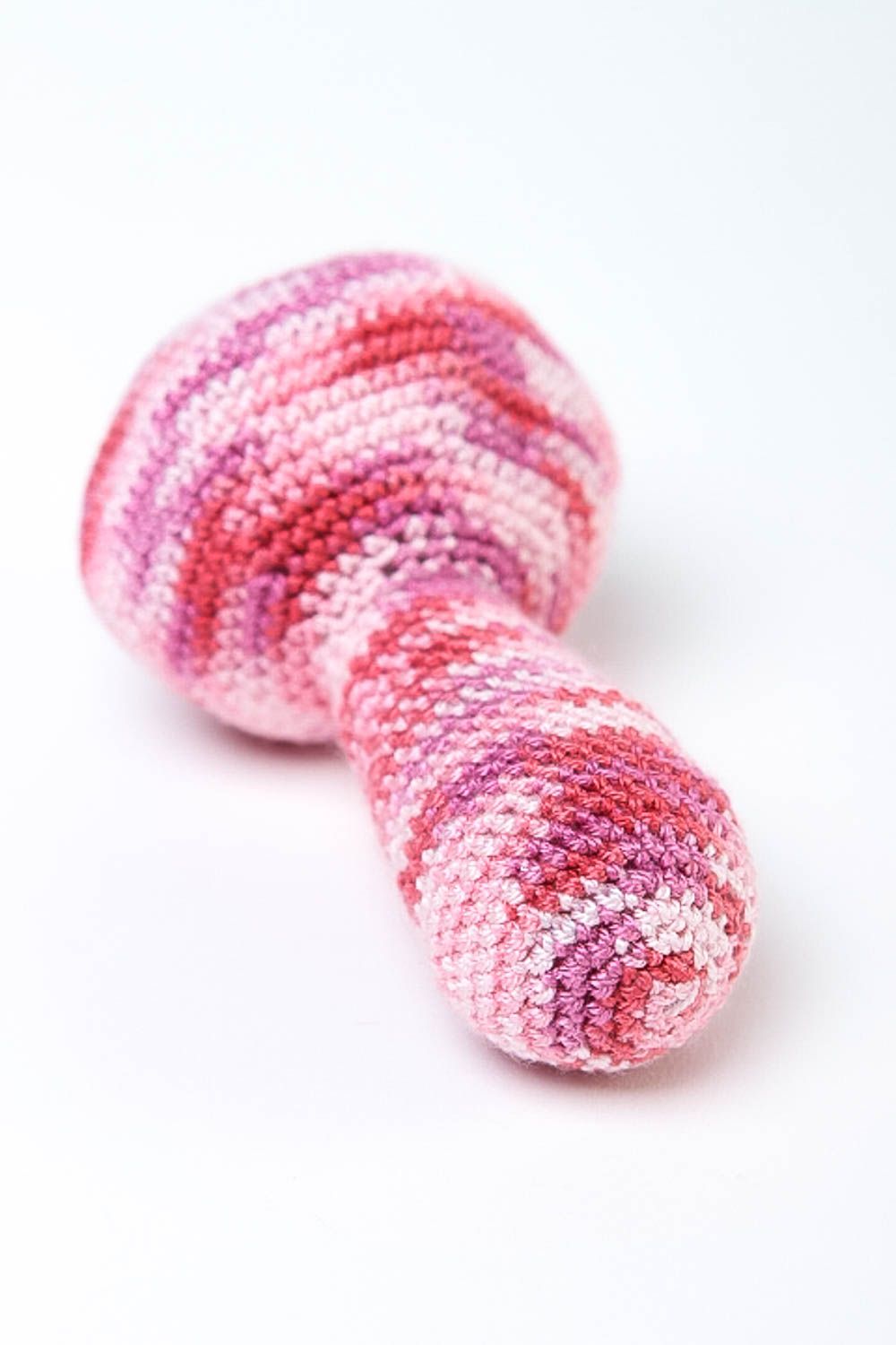 Sonajero para bebés hecho a mano juguete para niños regalo original rosado foto 4