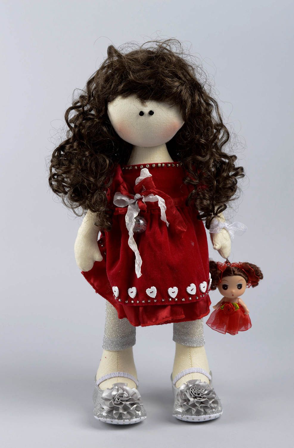 Beautiful handmade rag doll for girls stuffed soft toy interior decorating photo 1