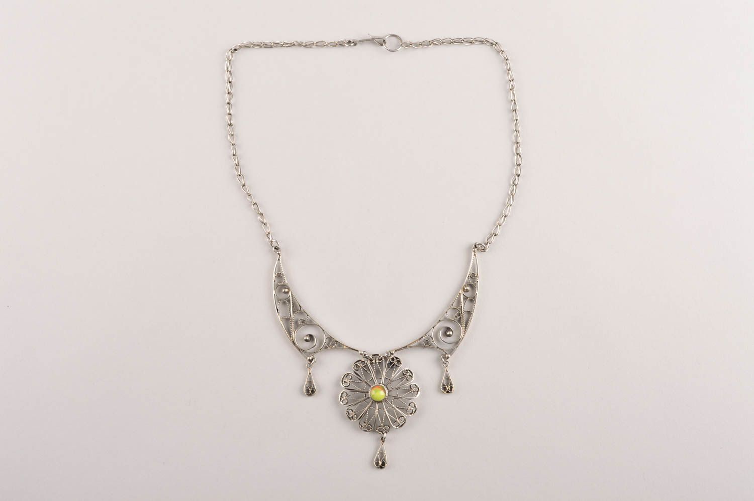 Unusual handmade necklace designer lovely accessories stylish beautiful jewelry photo 2