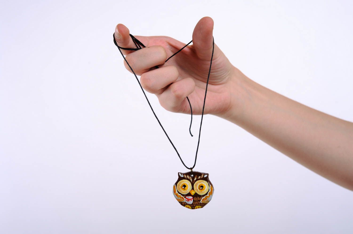 Pendant made ​​of polymer clay Owlet photo 4