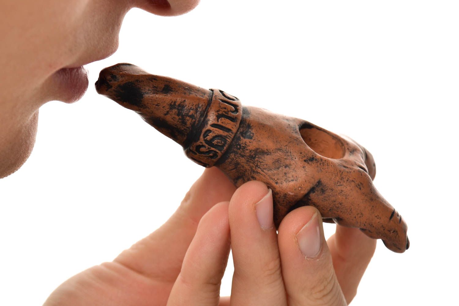 Pipa de arcilla artesanal accesorio para fumador estiloso regalo para hombre foto 1