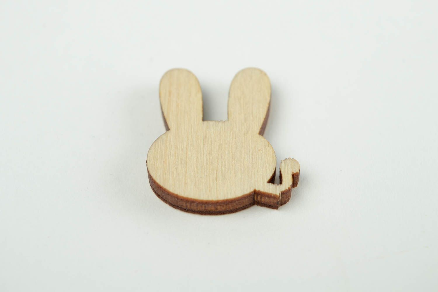 Handgemachte Holzrohling zum Bemalen Holz Figur drolliger Hase Miniatur Figur foto 5