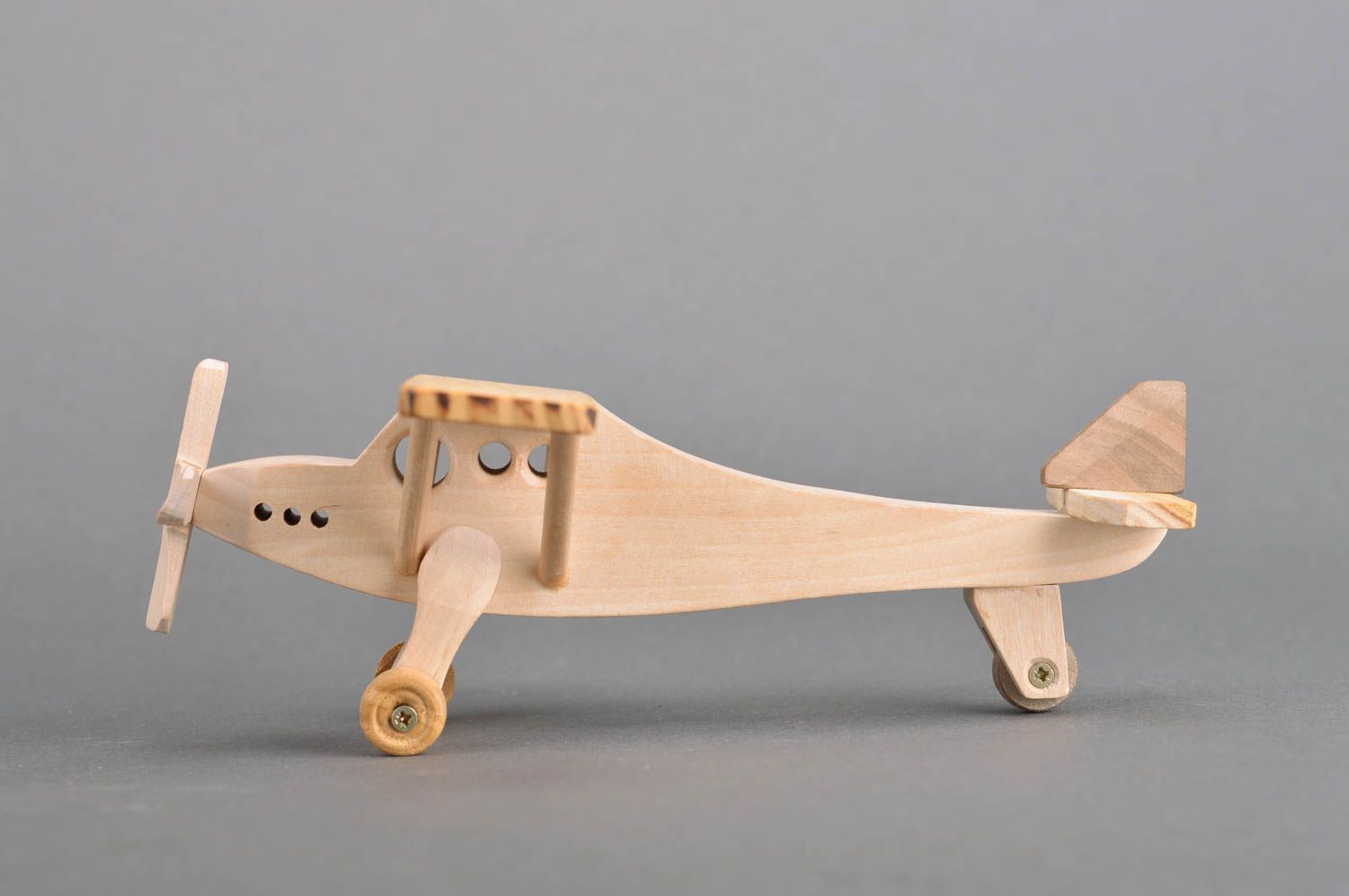 Beautiful handmade designer children's wooden toy plane eco friendly photo 2