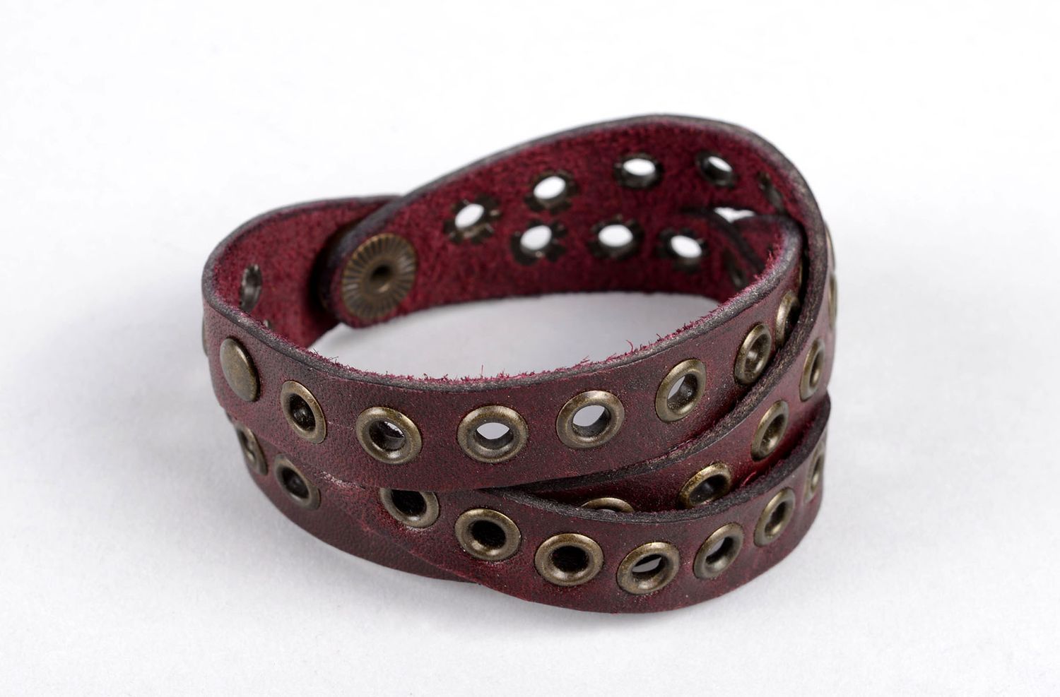 Handmade bracelet designer jewelry leather wrap bracelet leather cuffs photo 1