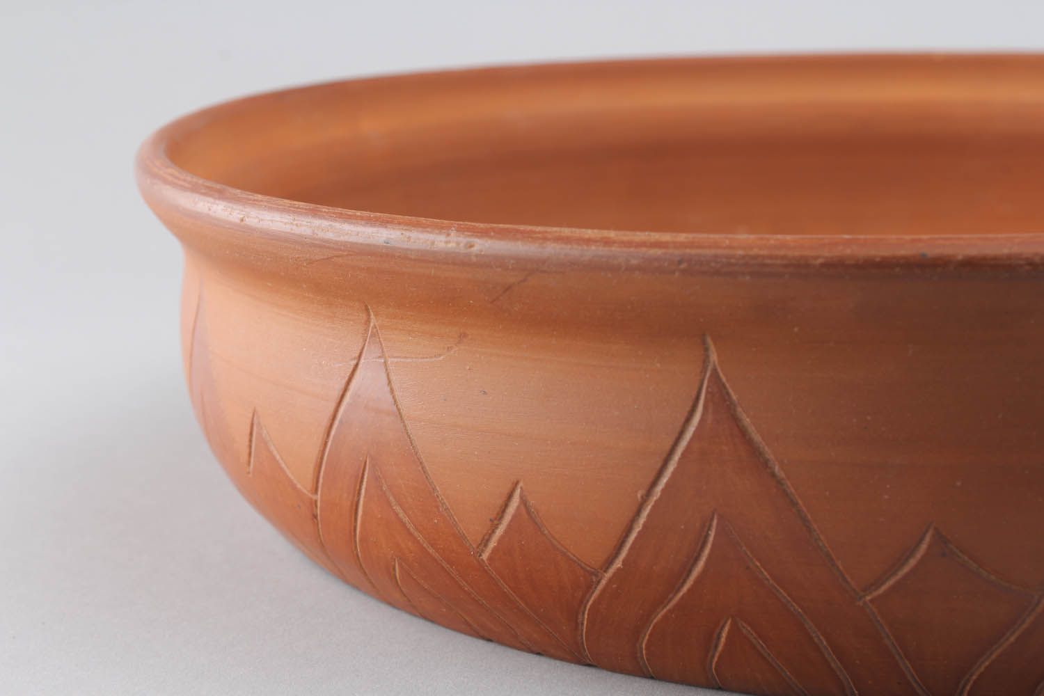 Tigela de argila para frutas ou doces feita à mão louça de cerâmica decorativa artesanal foto 2