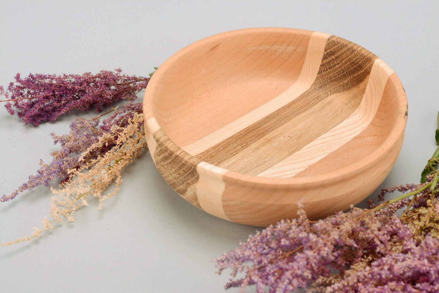 Деревянная тарелка для сухих продуктов фото 1