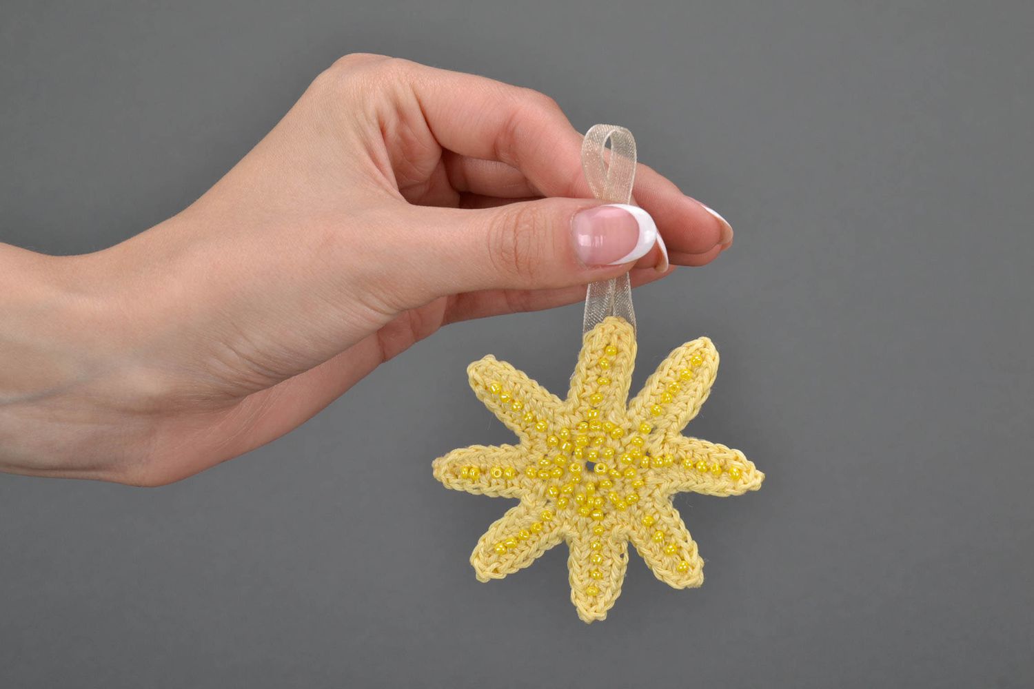 Christmas tree decoration crocheted by hand photo 5