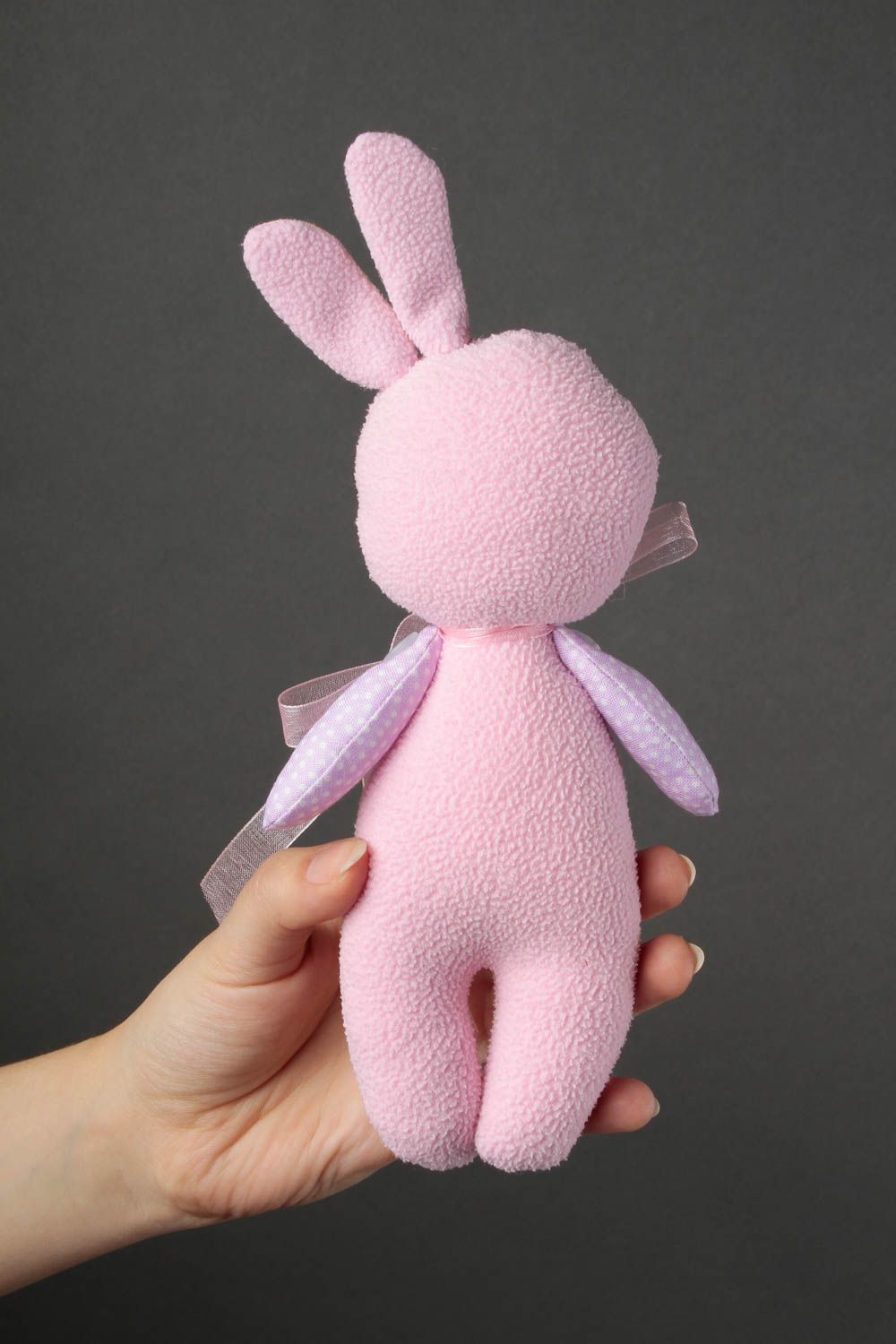 Handmade designer soft toy beautiful textile rabbit cute present for girls photo 2