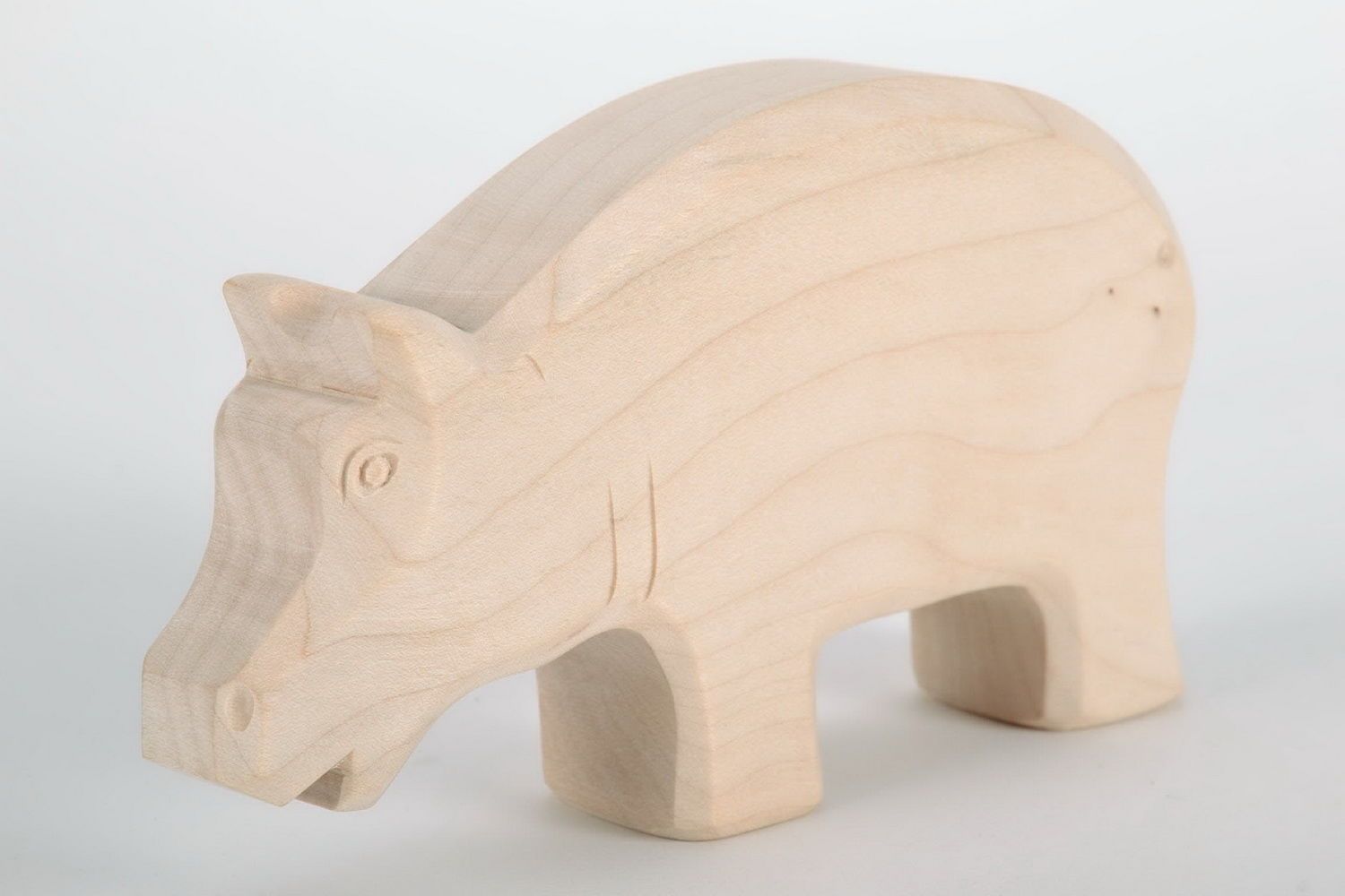 Estatuilla de madera Hipopótamo foto 3