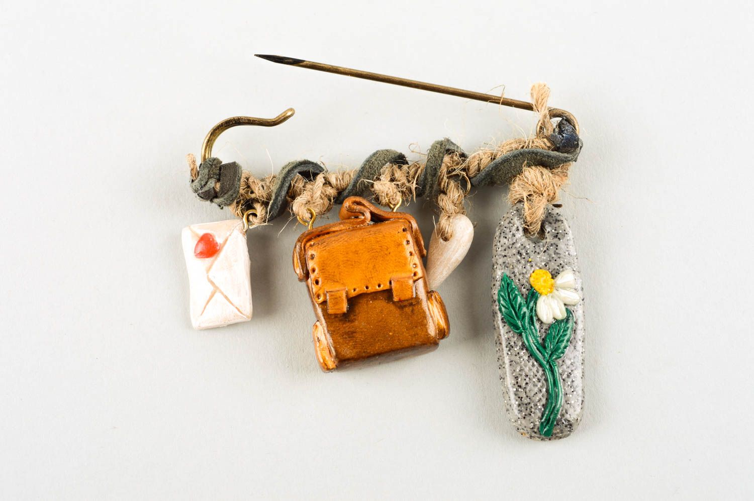 Handmade brooch pin unique jewelry vintage brooch designer accessories photo 4