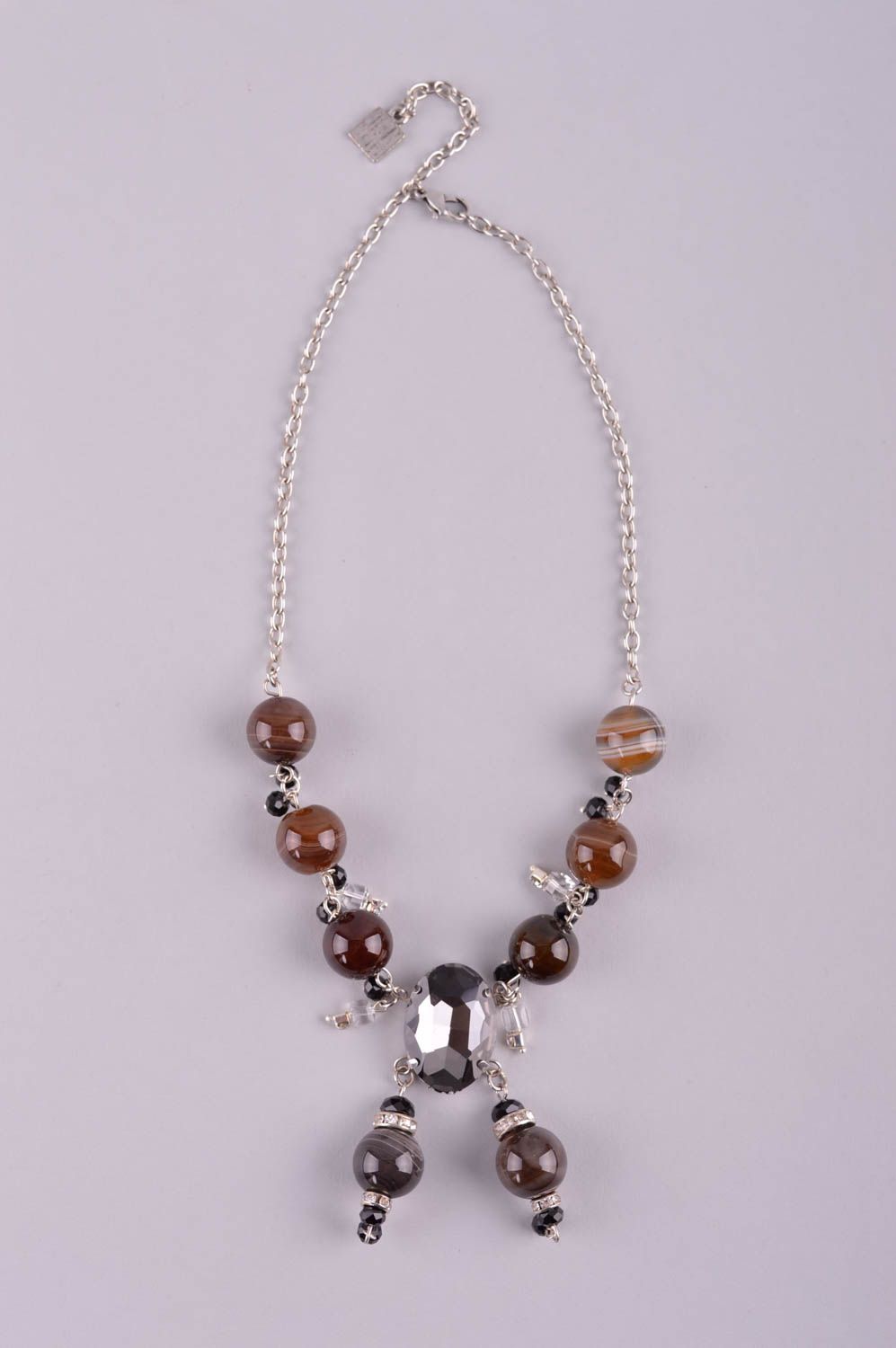 Handgefertigt Damen Collier Schmuck Halskette Accessoire für Frauen stilvoll foto 2
