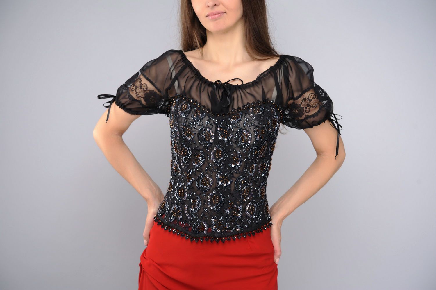 Set of clothes: skirt, blouse, corset photo 1