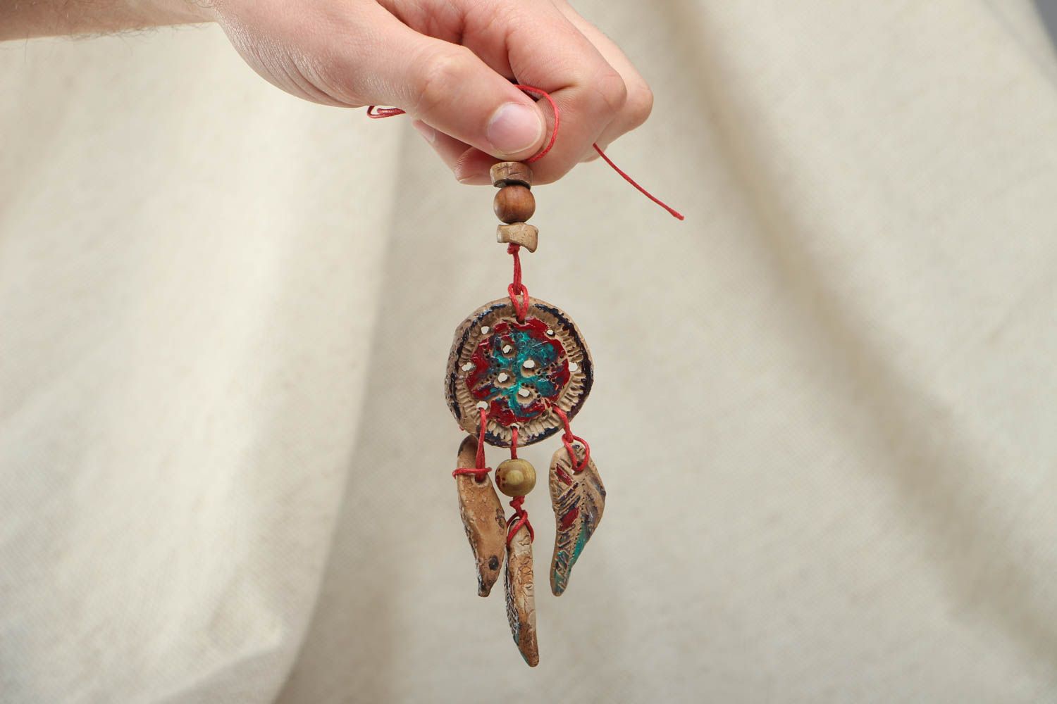 Colgante artesanal El Cazador de Sueños, amuleto foto 4