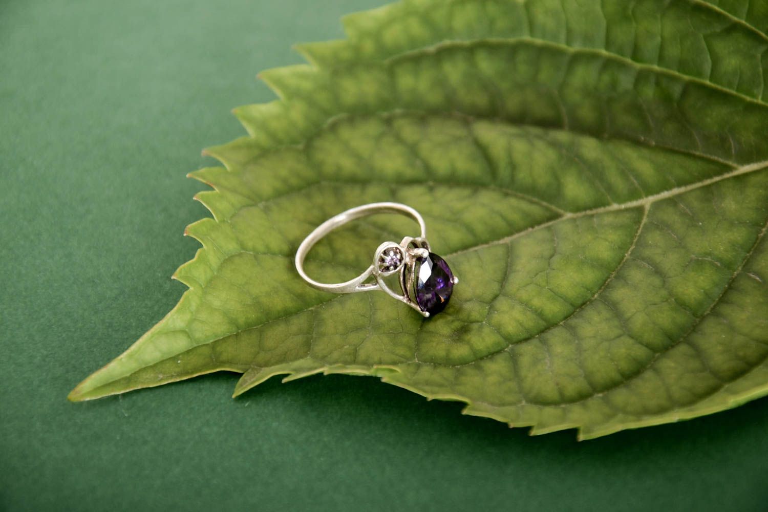 Кольцо из серебра ручной работы кольцо с камнем дизайнерское украшение фото 2