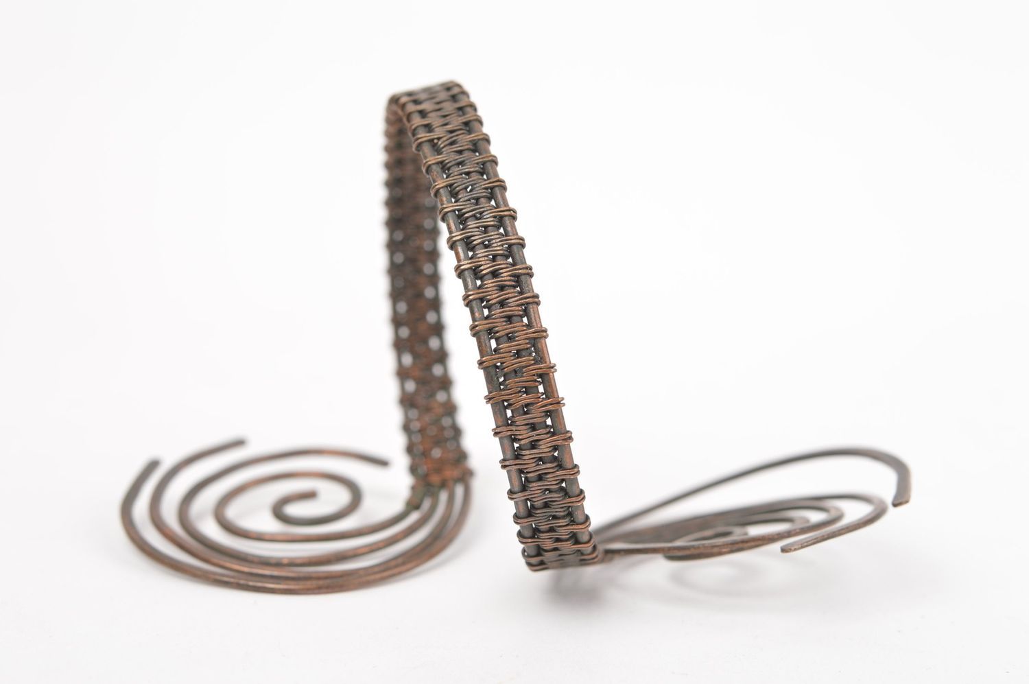 Pulsera de moda hecha a mano de cobre brazalete para mujer regalo original foto 3