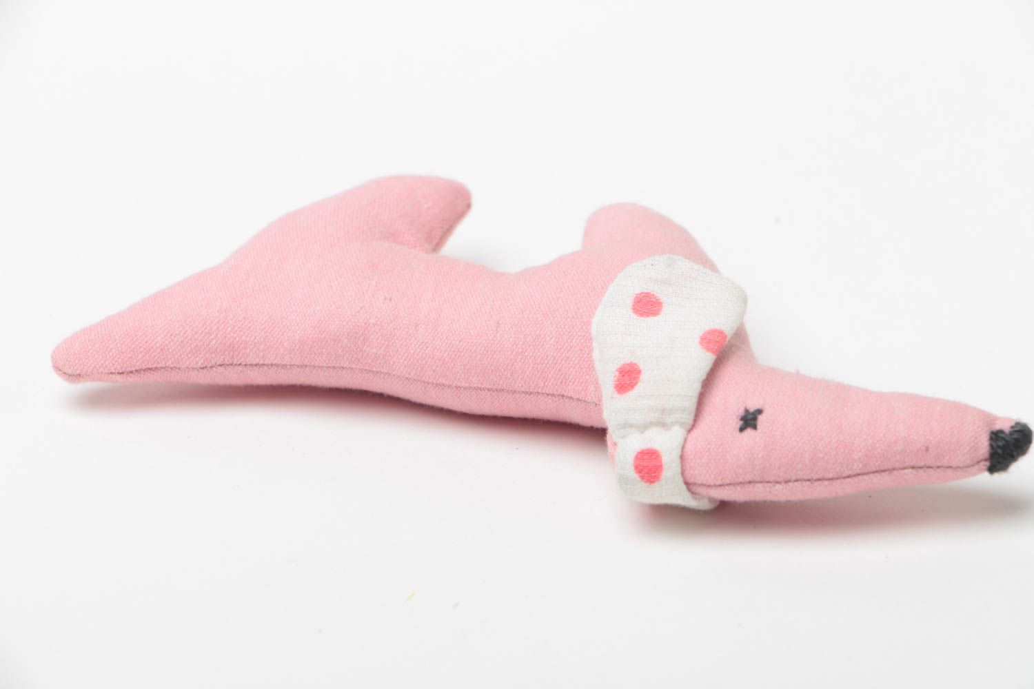 Мягкая игрушка такса собачка розовая оригинальная из ткани ручной работы фото 2