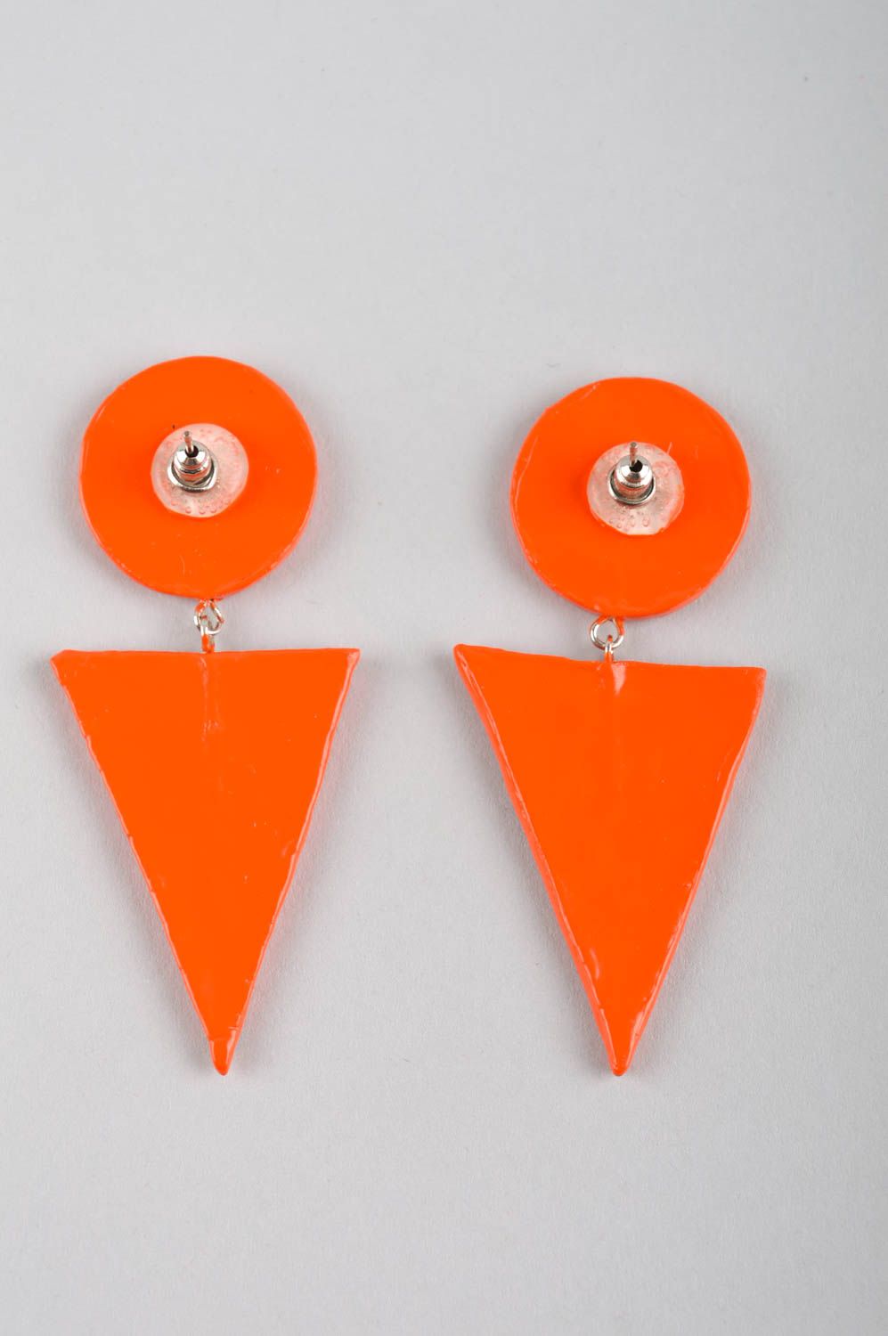 Grelle Ohrringe Dreiecke handmade Designer Schmuck Accessoire für Frauen foto 4
