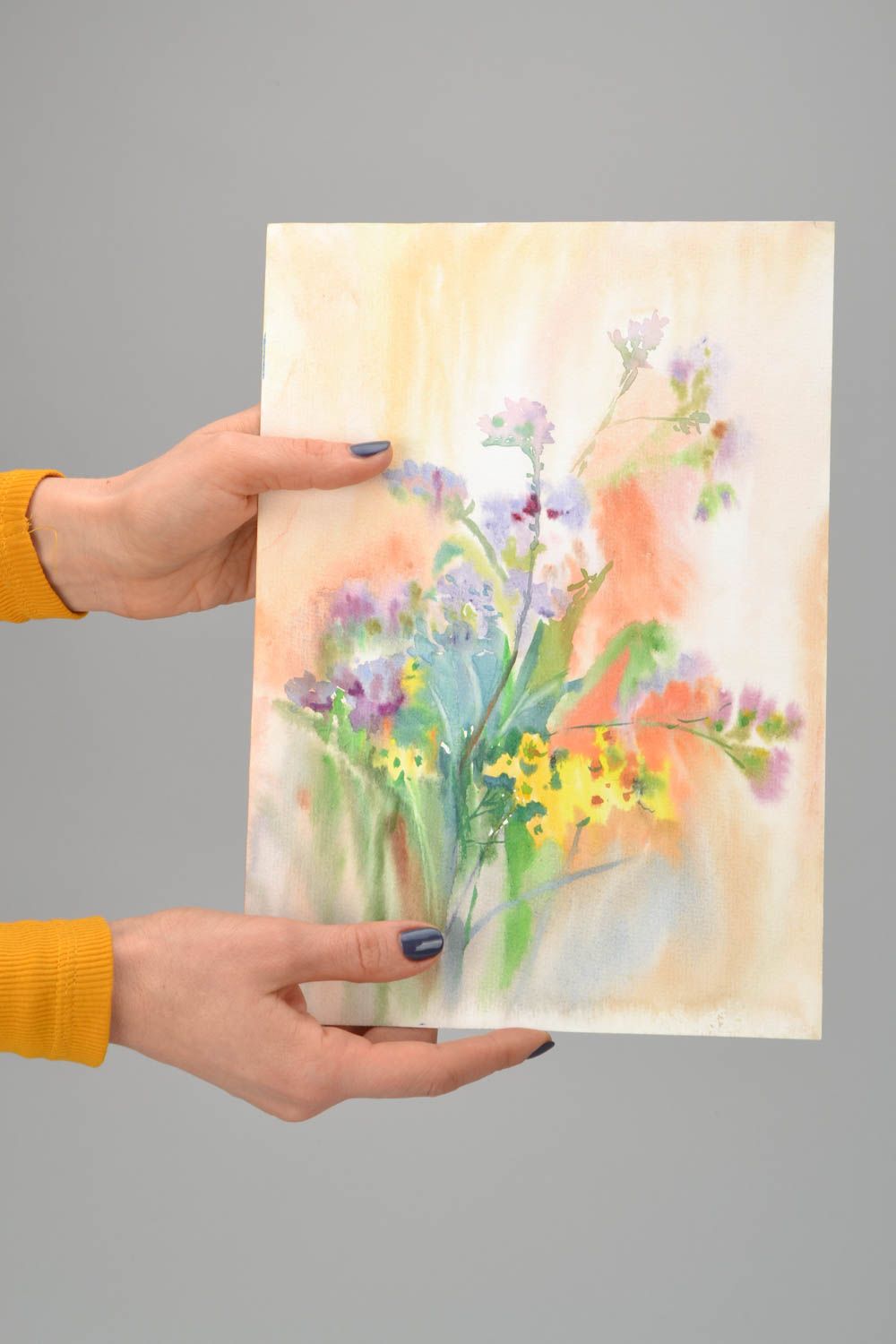 Peinture moderne faite main Bouquet photo 1