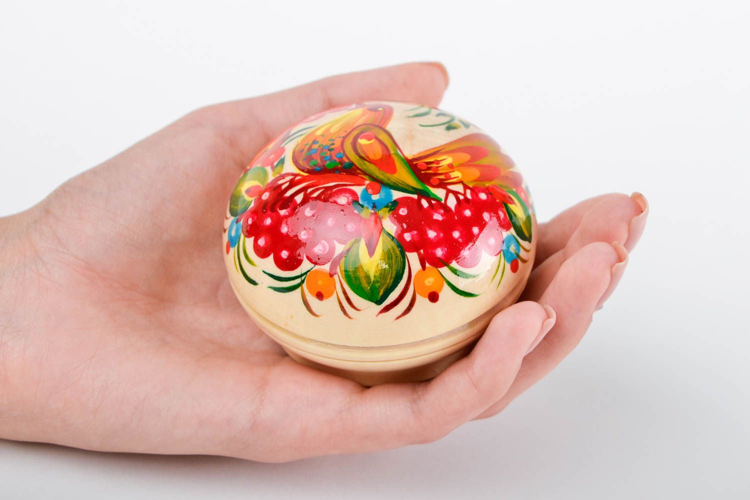 Boîte à bijoux fait main Coffret décoratif en bois Déco maison Oiseau de feu photo 2