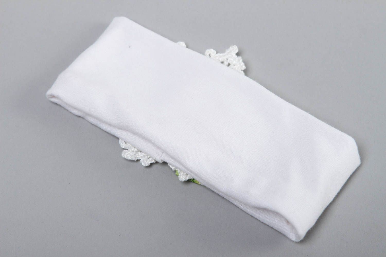 Handmade breites Haarband handgemachter Schmuck Haarband mit Blumen schön  foto 4