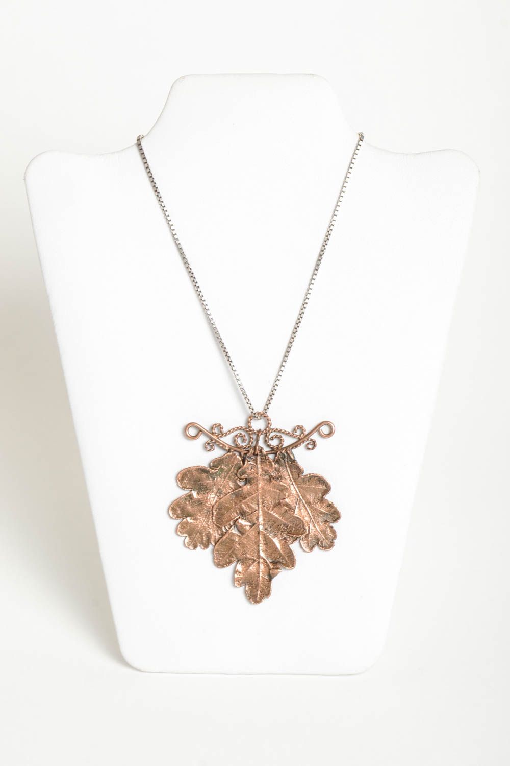 Unusual handmade metal pendant beautiful jewellery copper neck pendant photo 2
