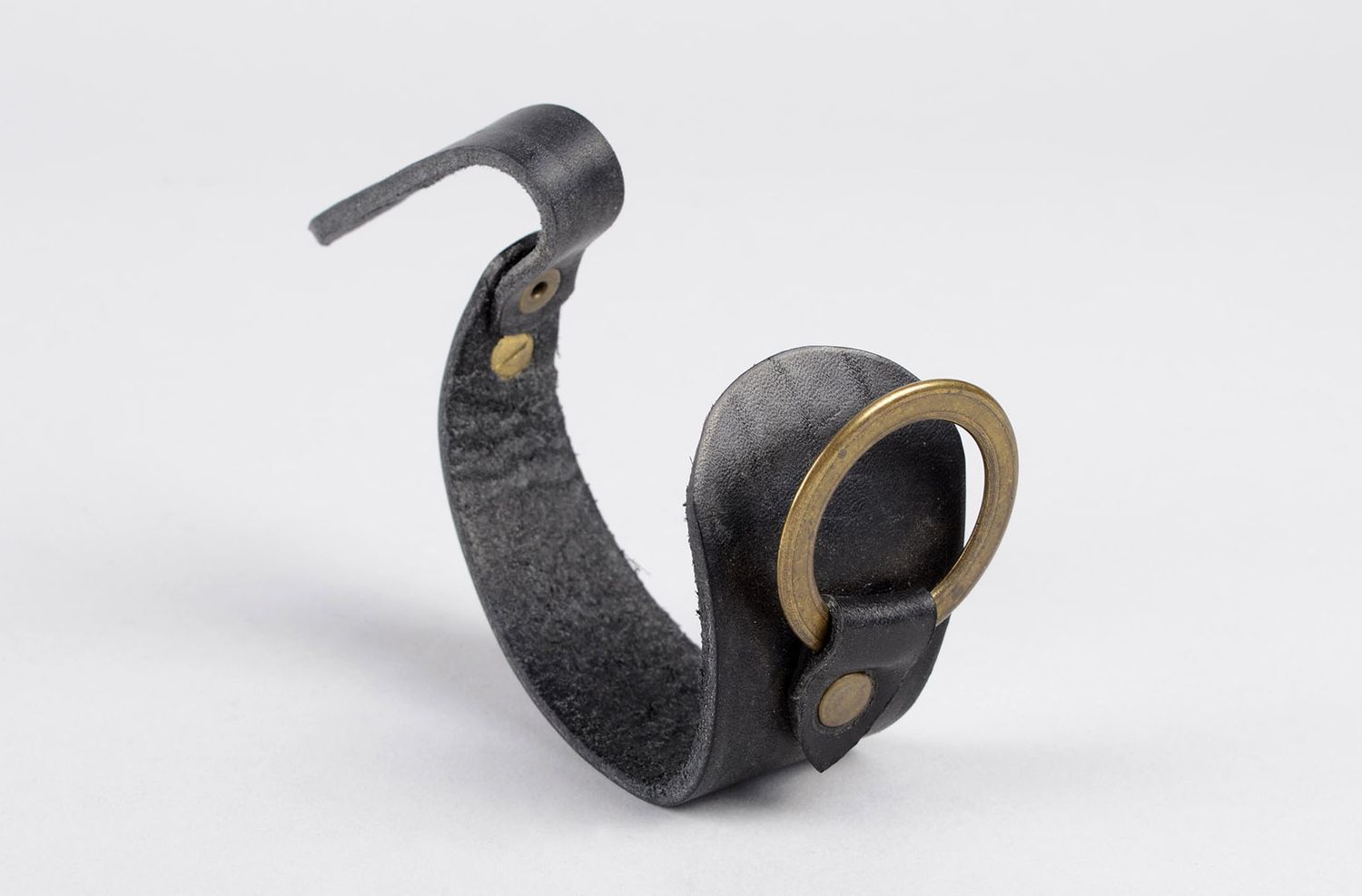 Handmade Leder Armband Designer Schmuck Accessoires für Frauen schwarz stilvoll foto 4