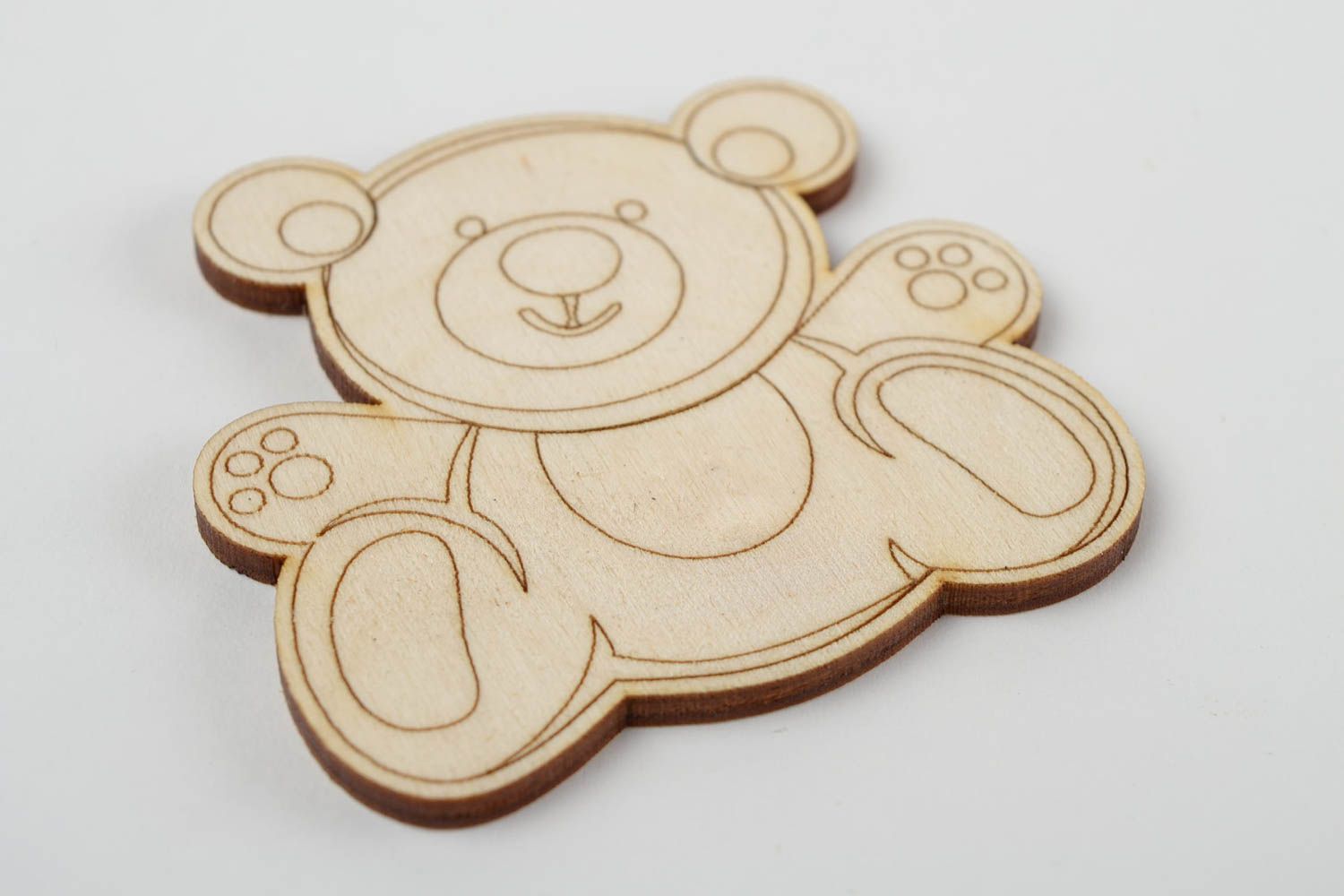 Handmade designer wooden souvenir stylish blank for creativity cute toy photo 3