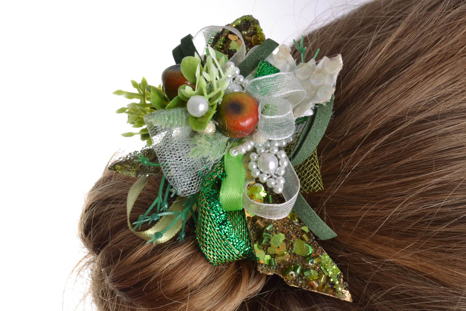 Designer handgemachte Kunst Beeren für Schmuck für Schaffung von Haarspange oder Brosche foto 1