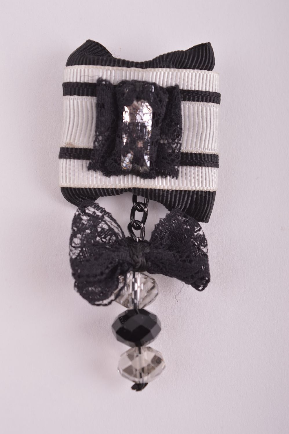 Stylish handmade ribbon brooch jewelry textile brooch pin fashion tips for girls photo 3