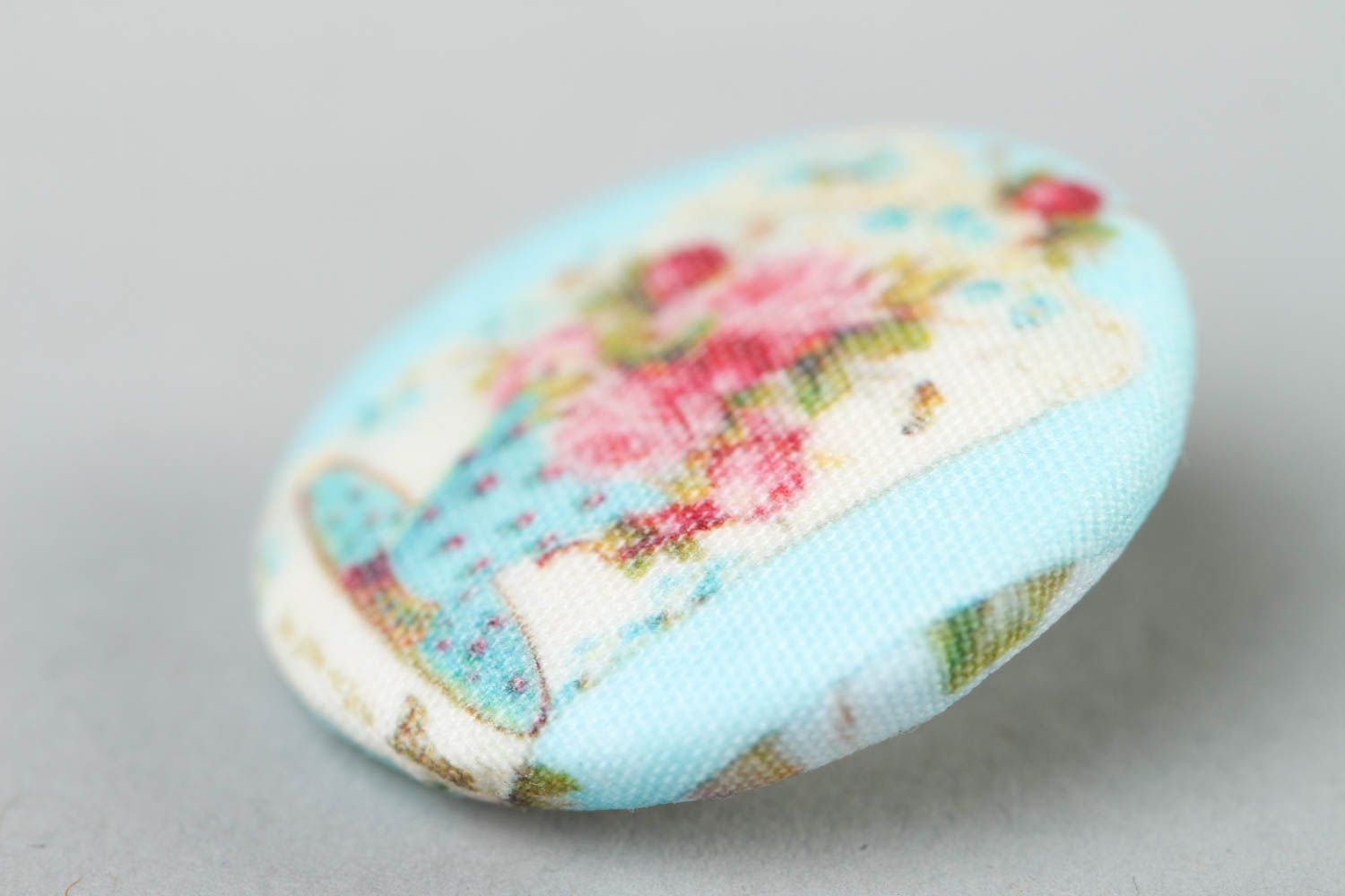 Красивая пуговица handmade с букетом аксессуар для одежды швейная фурнитура фото 2