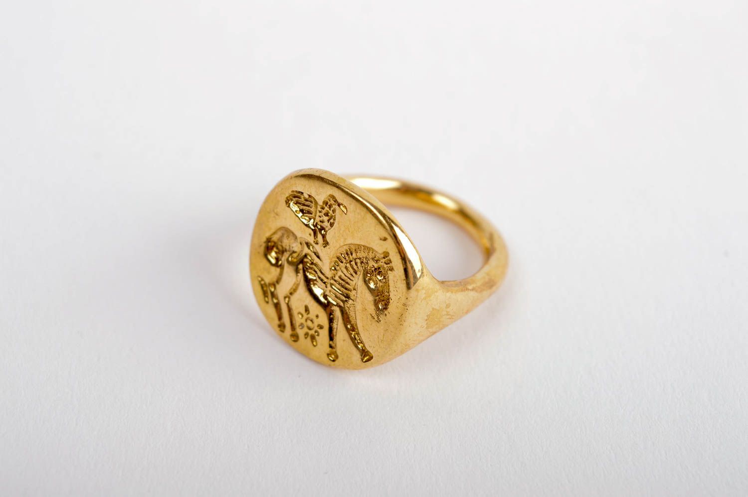 Damen Ring aus Messing handgemachter Schmuck Accessoires für Frauen Geschenk foto 2