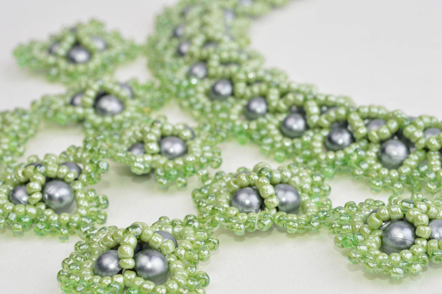 Schmuck Halskette handgemachter Schmuck Accessoire für Frauen Collier Kette grün foto 5