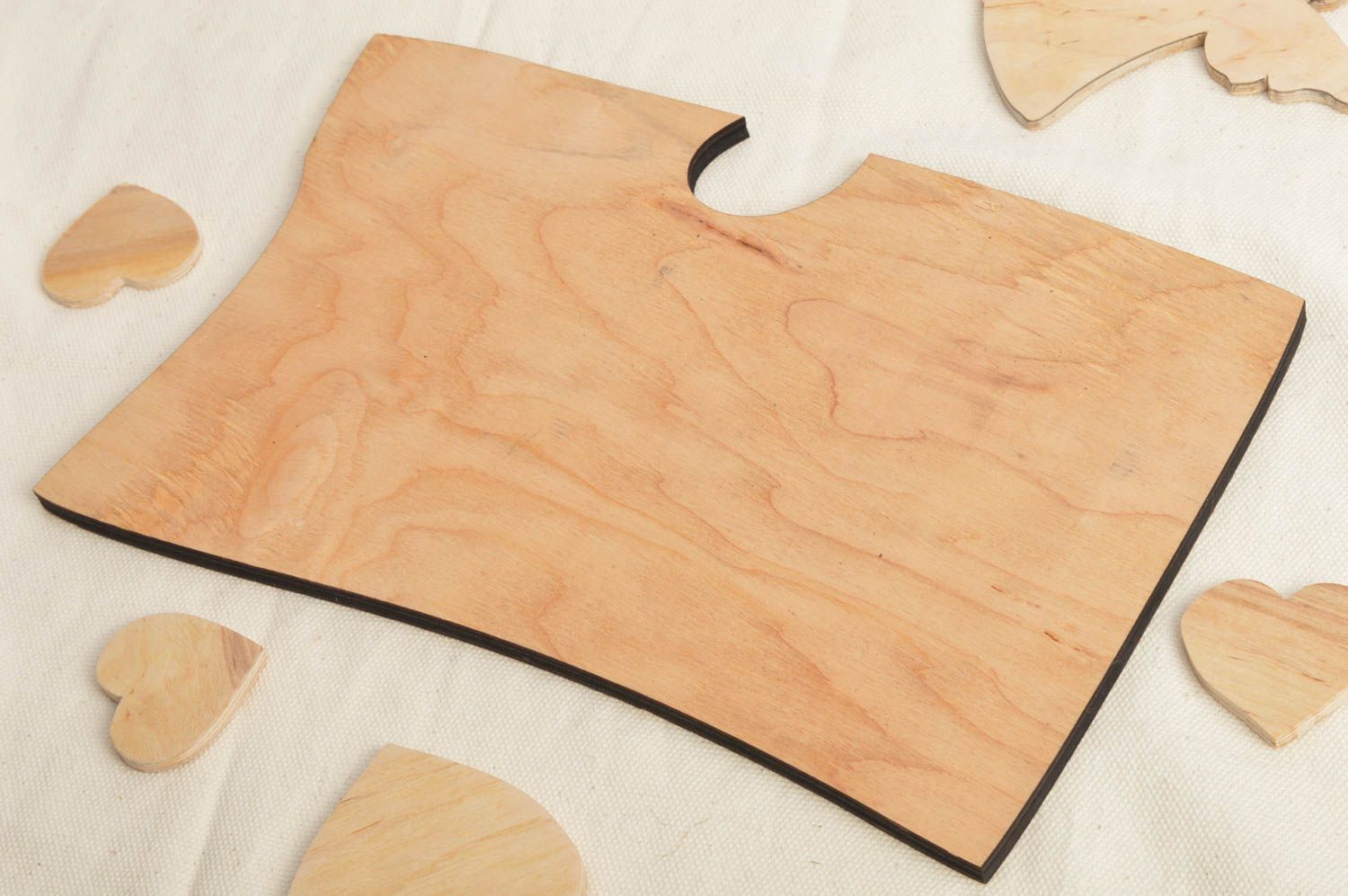 Handmade plywood craft blank of irregular shape for painting or decoupage  photo 1