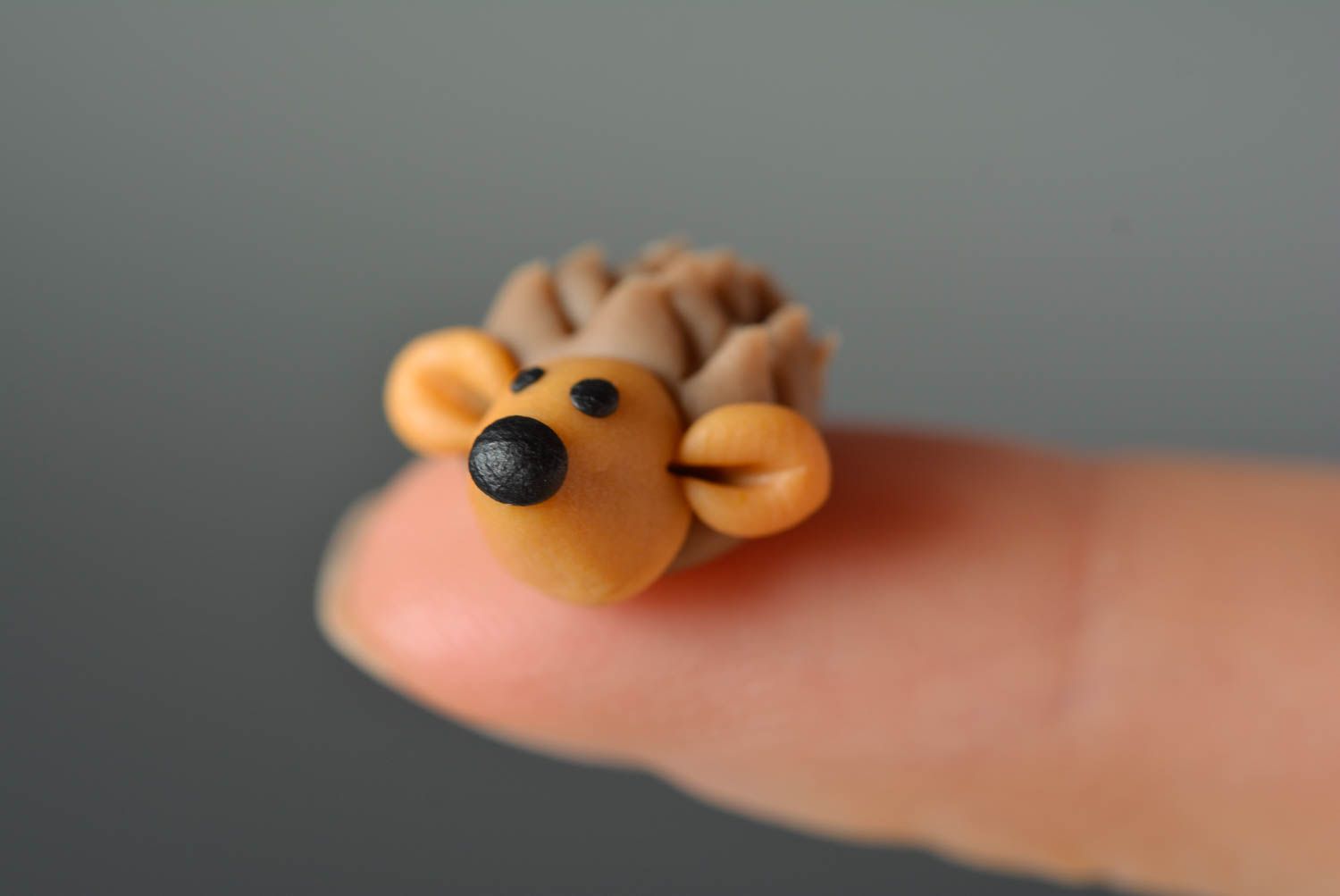 Handmade Spiel Figur Miniatur Figur mini Spielzeug Geschenk für Kind Igel  foto 4