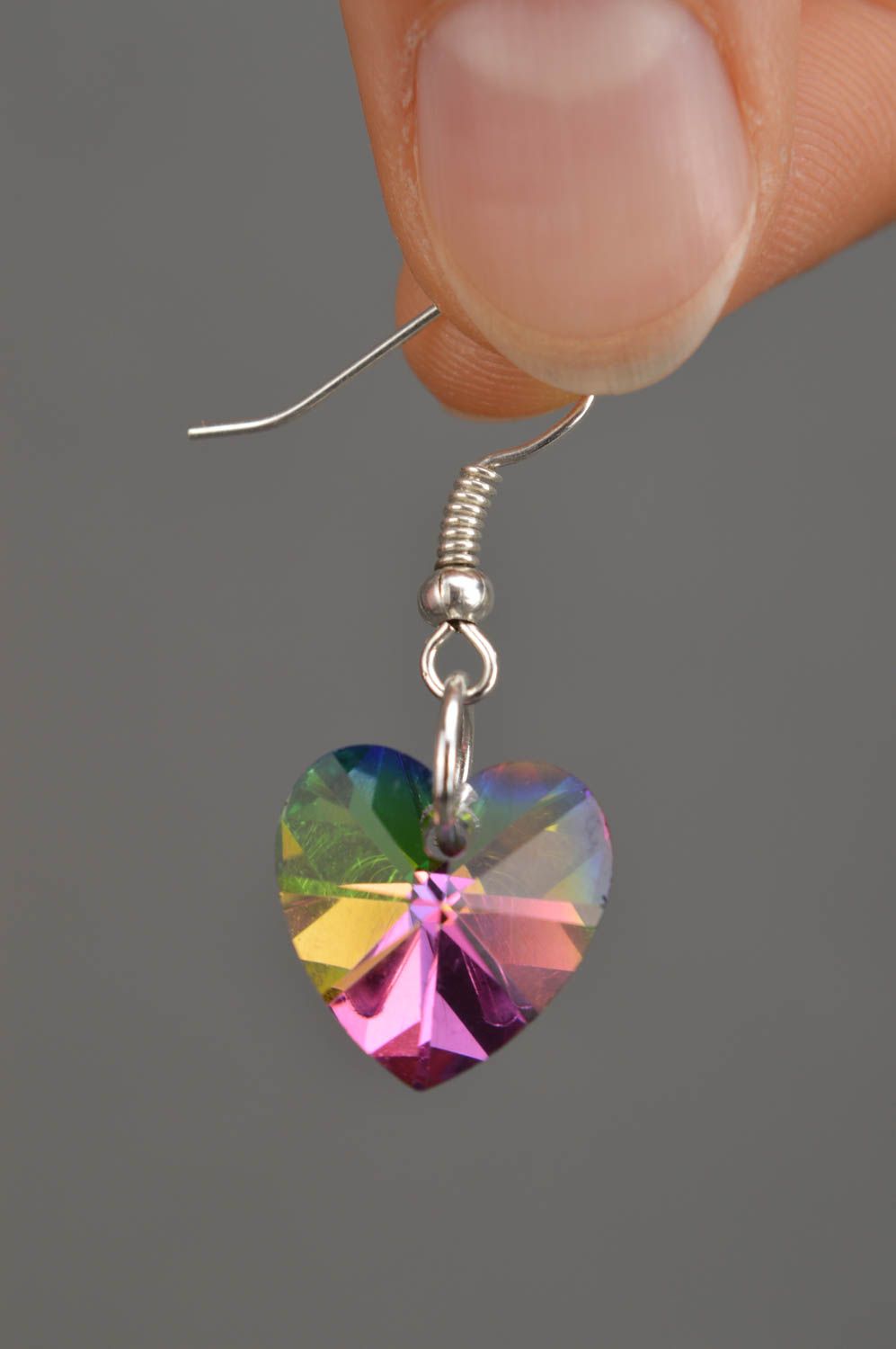 Crystal earrings handmade jewelry earrings with charms designer jewelry photo 1