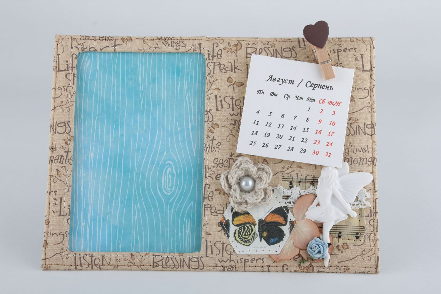 Handmade Fotorahmen mit Kalender foto 1