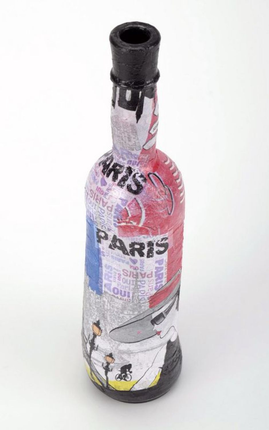 Декоративная бутылка из стекла Париж фото 4