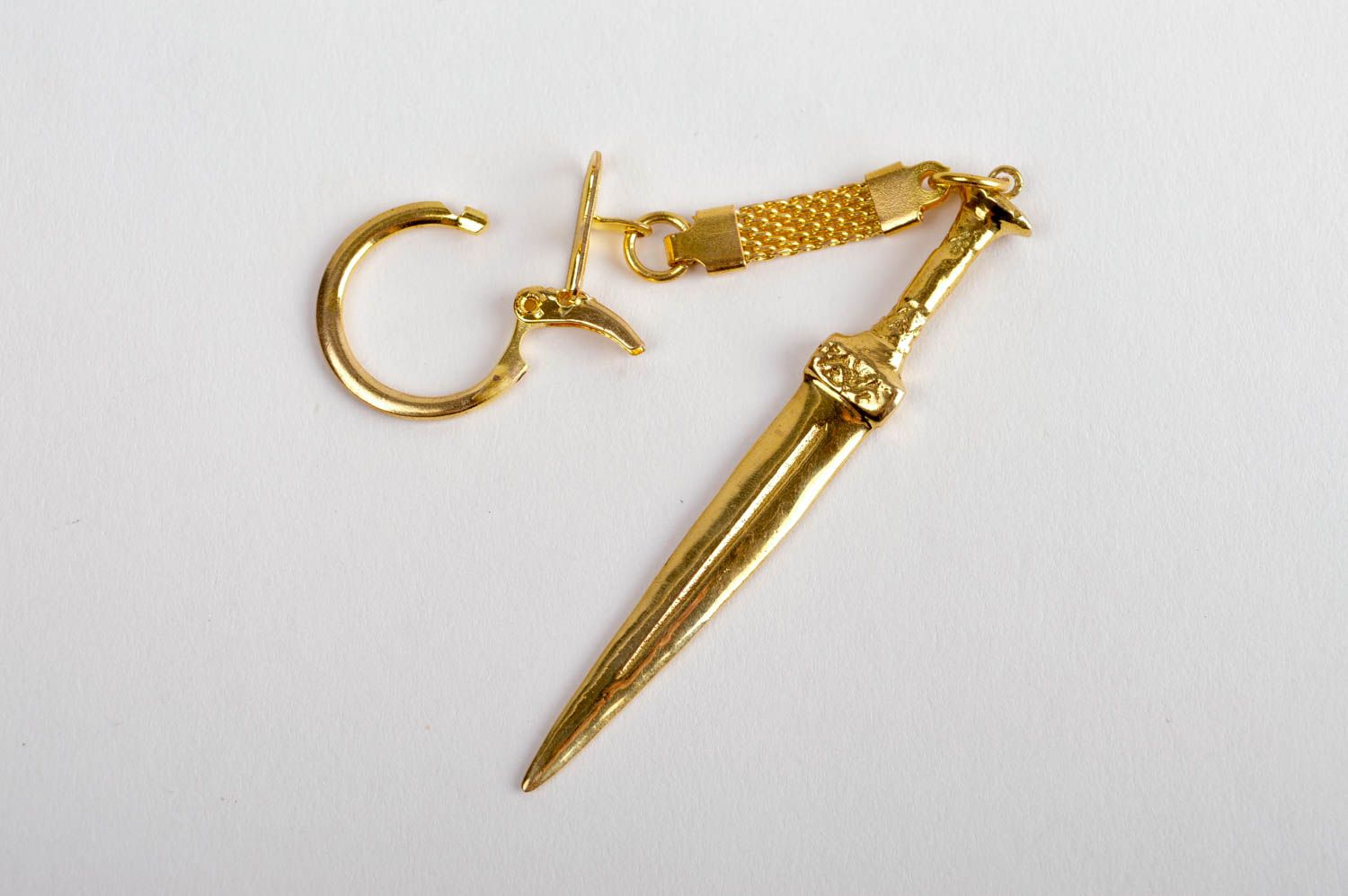 Llavero de metal hecho a mano regalo para amigos accesorio para llaves espada foto 4