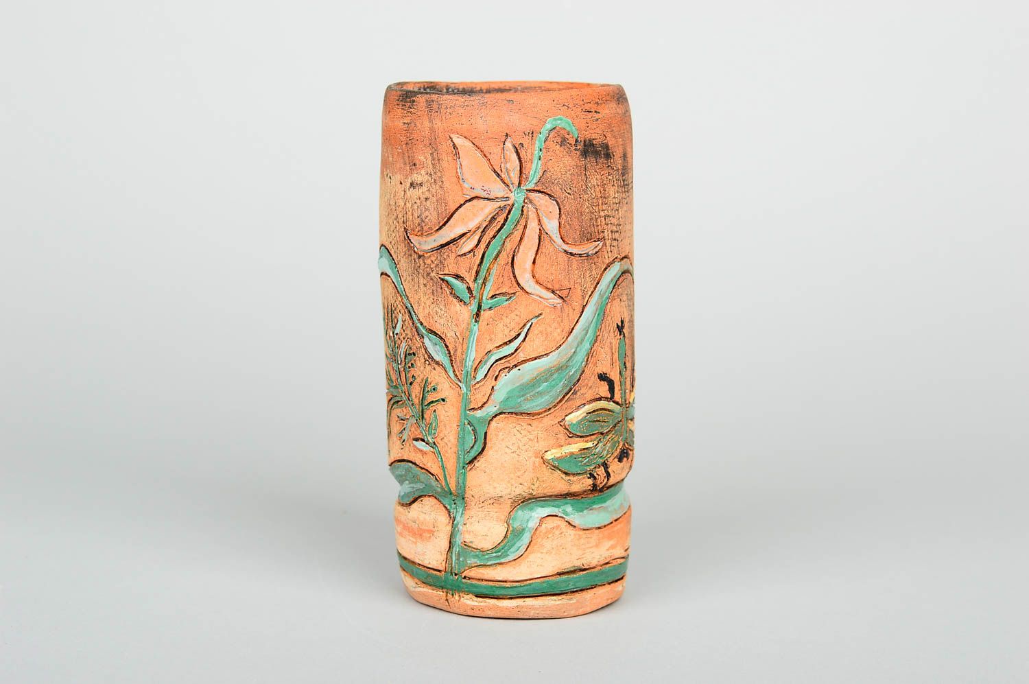 Керамическая ваза ручной работы декор для дома керамическая ваза для цветов фото 1