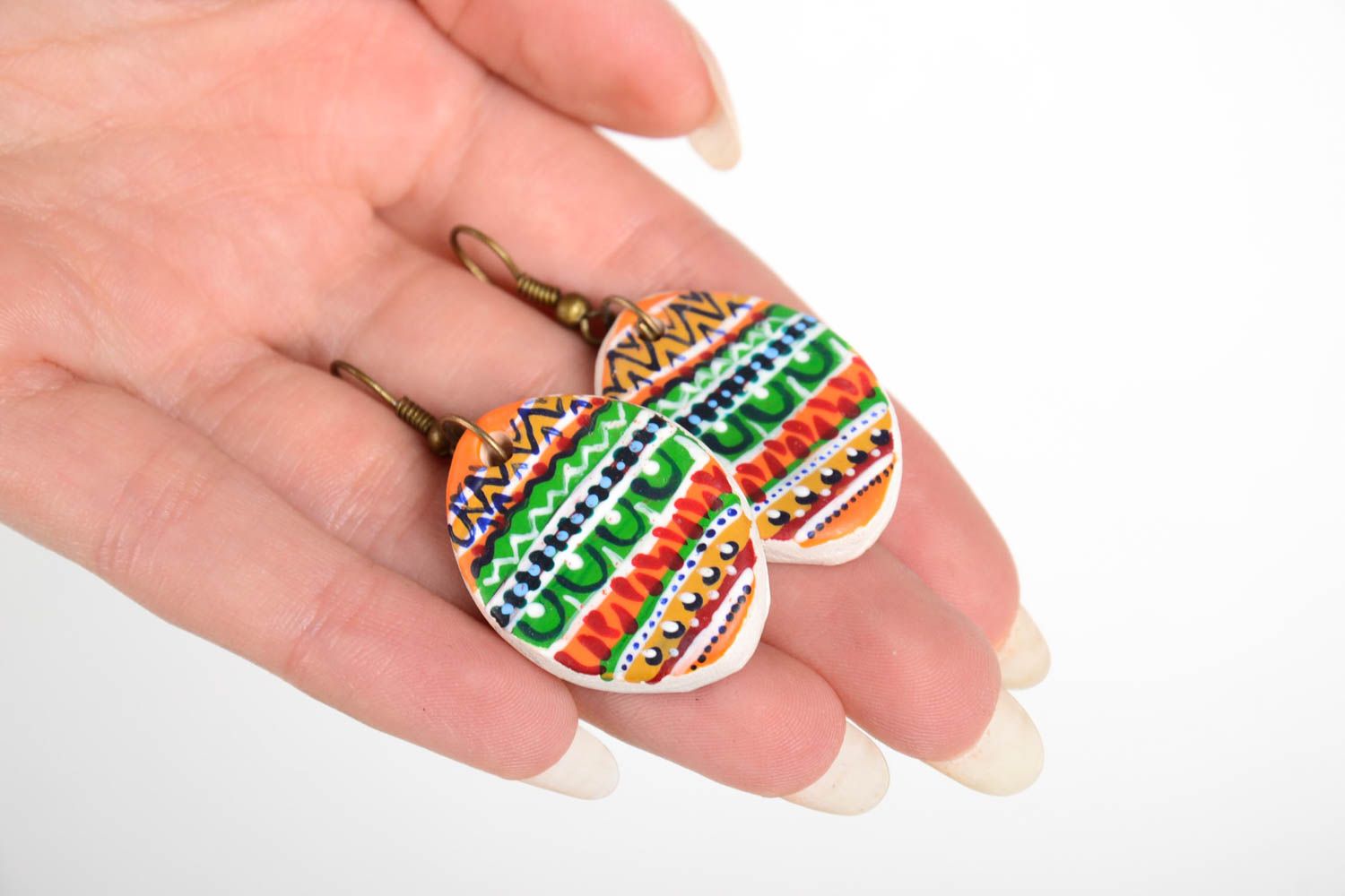 Schmuck aus Keramik Handmade Ohrringe Juwelier Modeschmuck Geschenk für Frauen foto 2