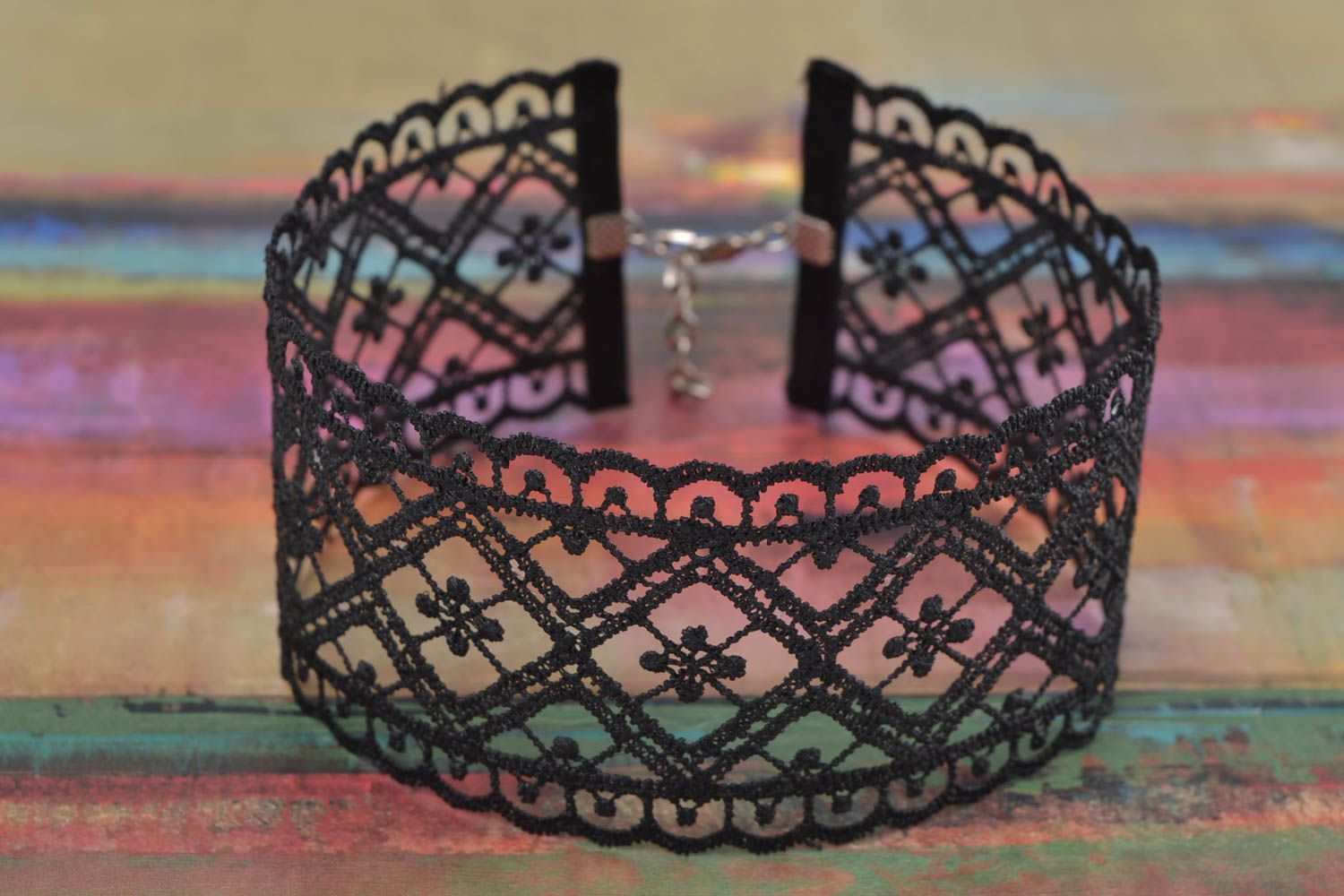 Beautiful designer evening handmade lace collar necklace for women photo 2