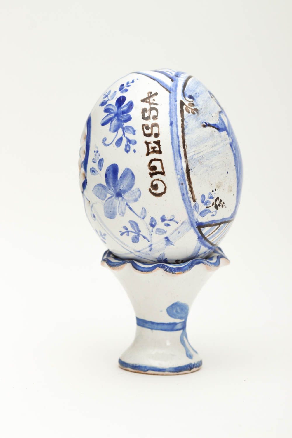 Huevo original hecho a mano de arcilla elemento decorativo regalo para Pascua foto 2