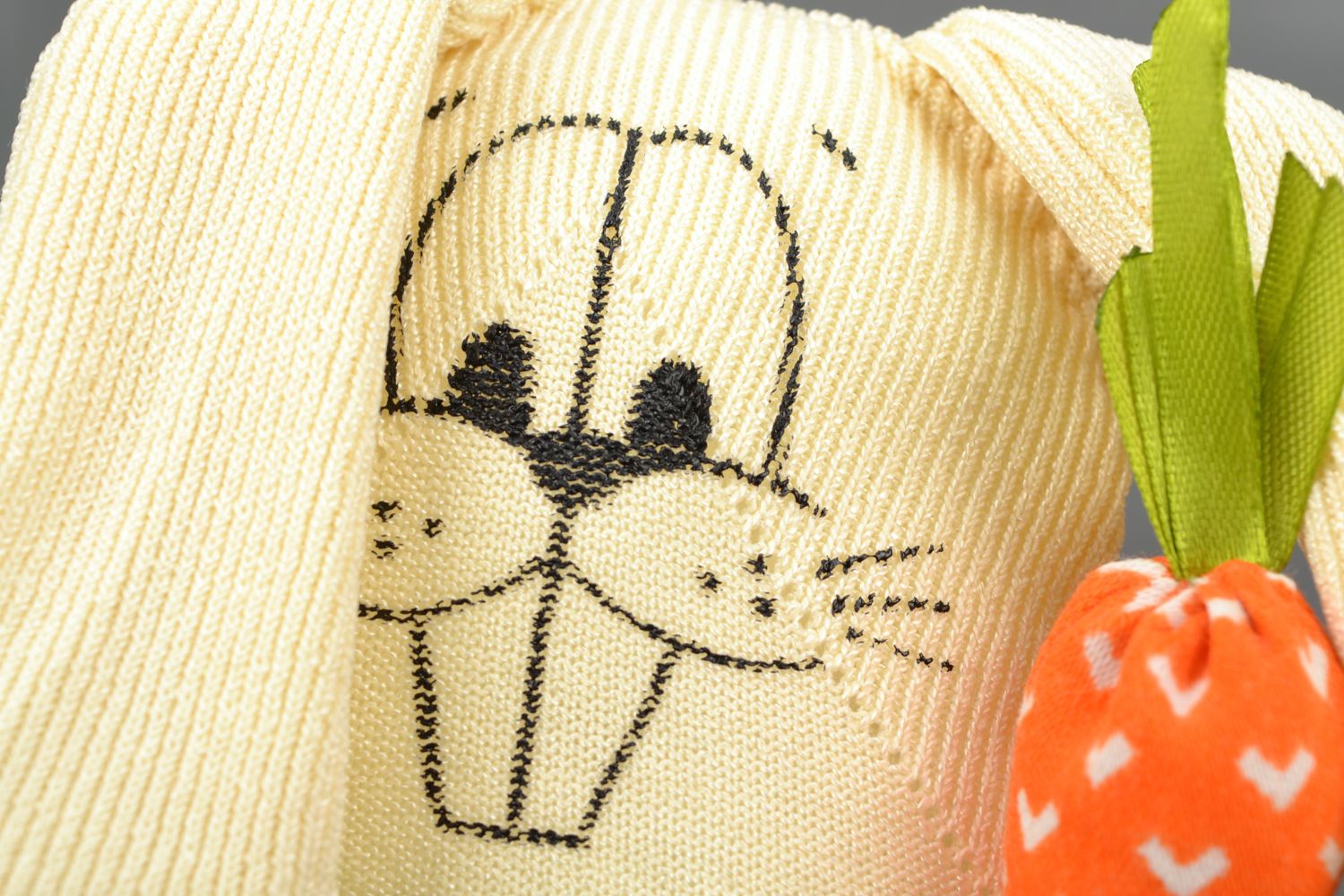 Small fabric soft toy hare photo 4