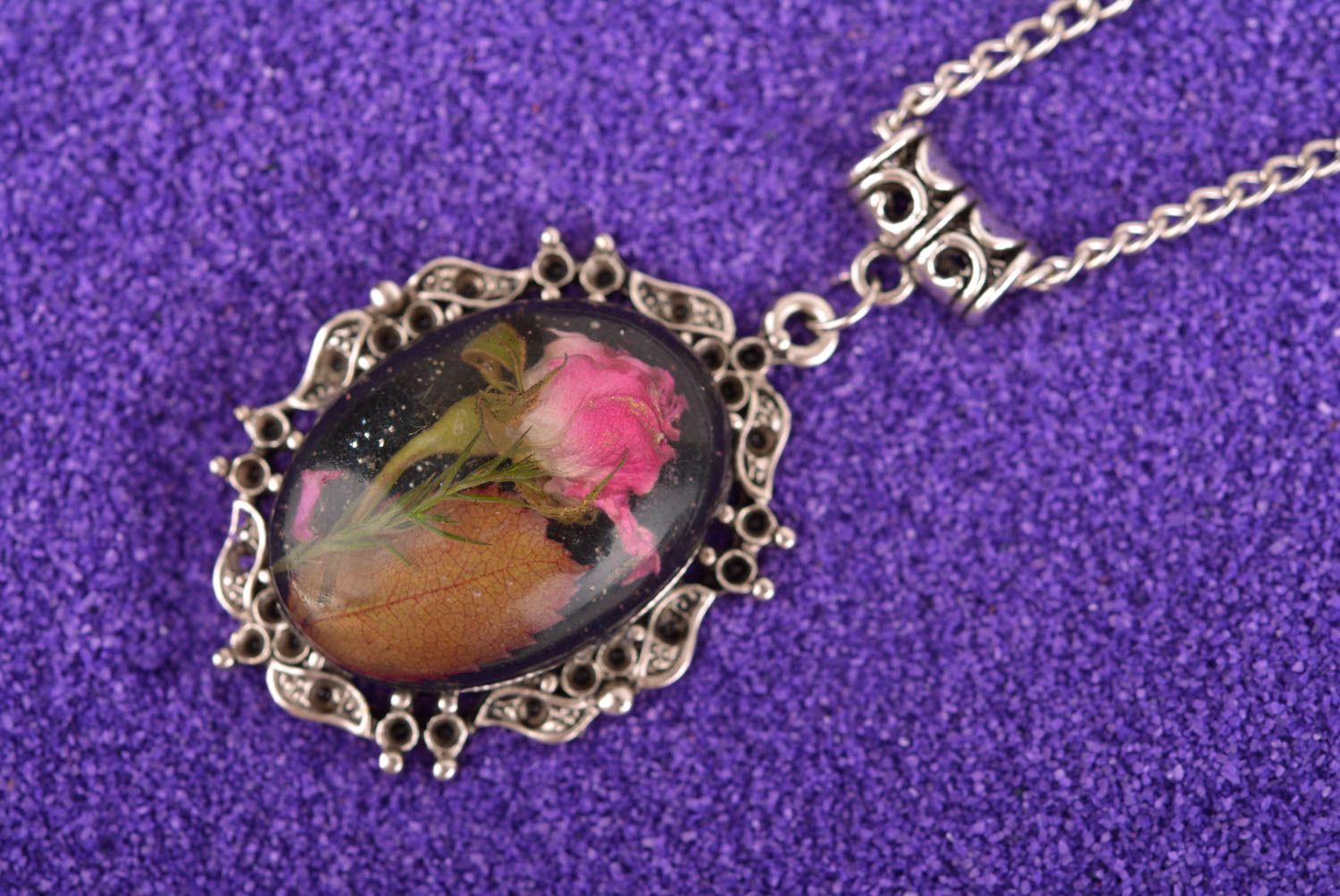 Handmade pendant unusual pendant designer accessory gift ideas epoxy jewelry photo 1