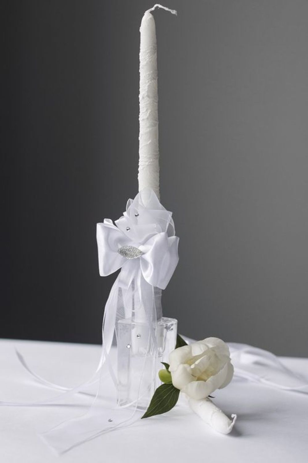 Candela decorativa fatta a mano candela nuziale bella tenera per nozze
 foto 1