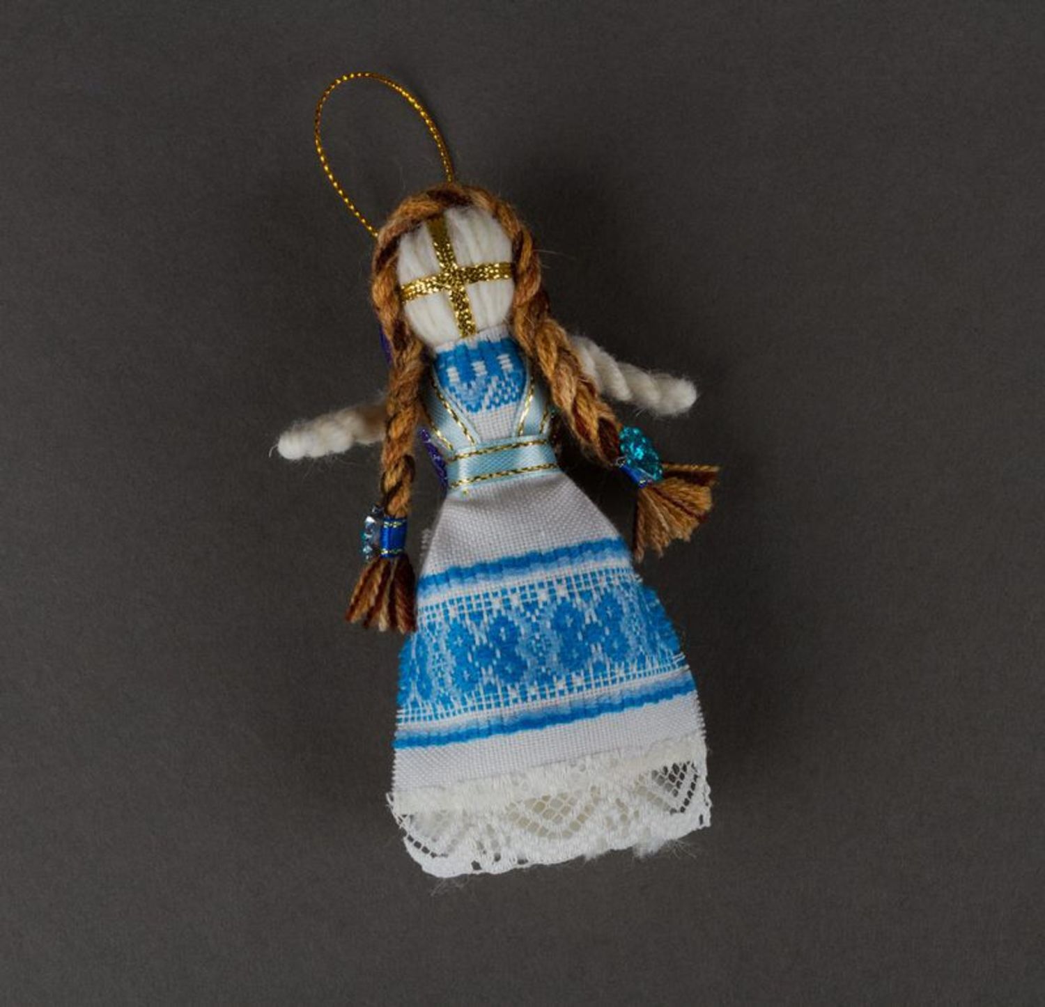 Bambola etnica di stoffa fatta a mano Amuleto talismano Giocattolo slavo foto 3