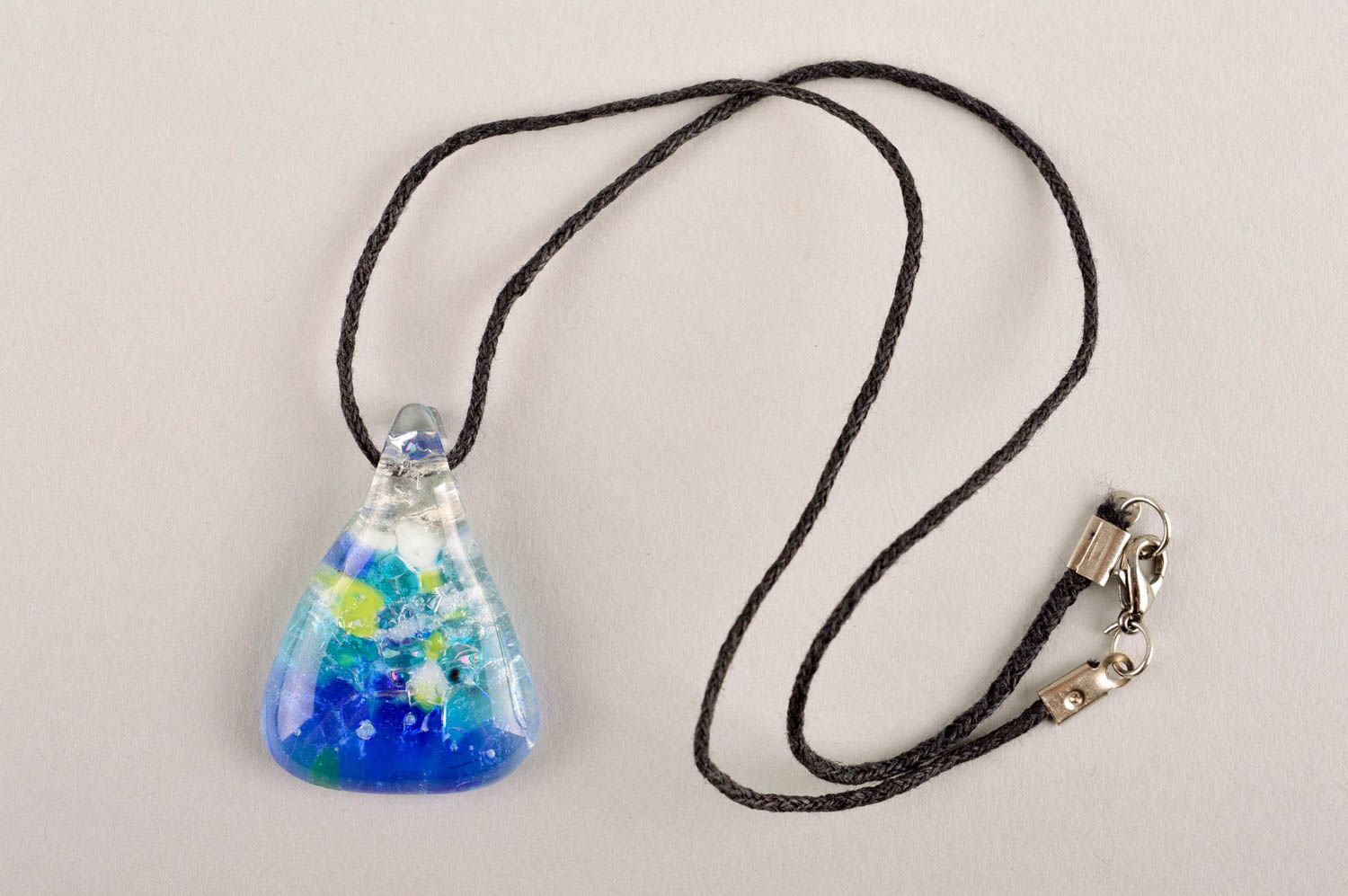 Handmade pendant designer pendant unusual glass accessory gift for women photo 2