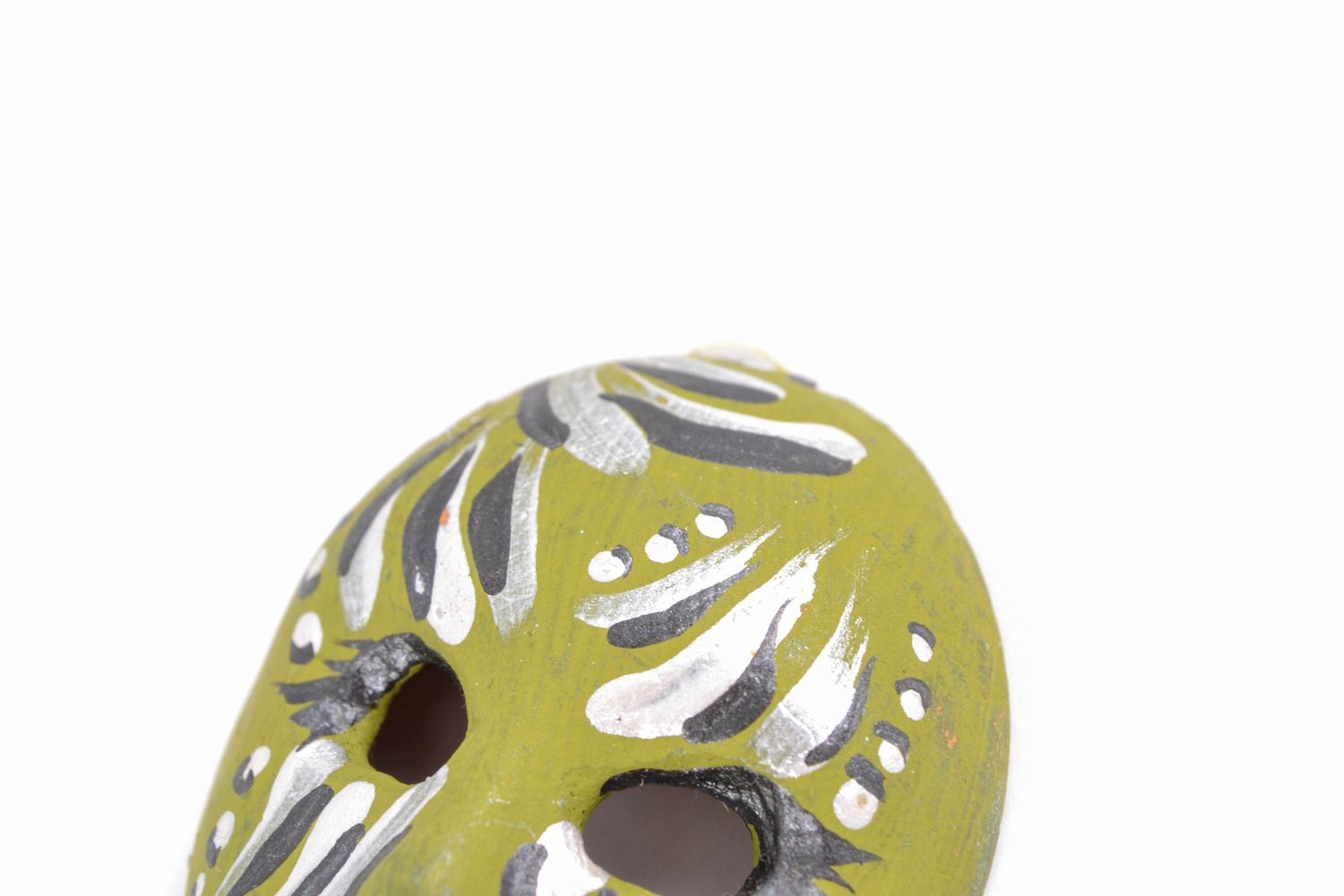 Masque miniature décoratif vert de carnaval à accrocher photo 3